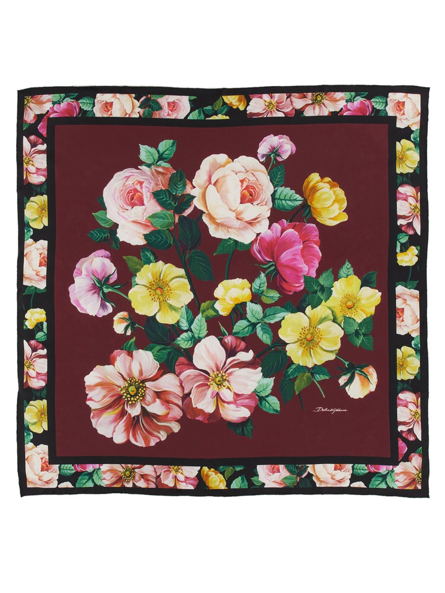 DOLCE & GABBANA FOULARD IN SETA CON STAMPA