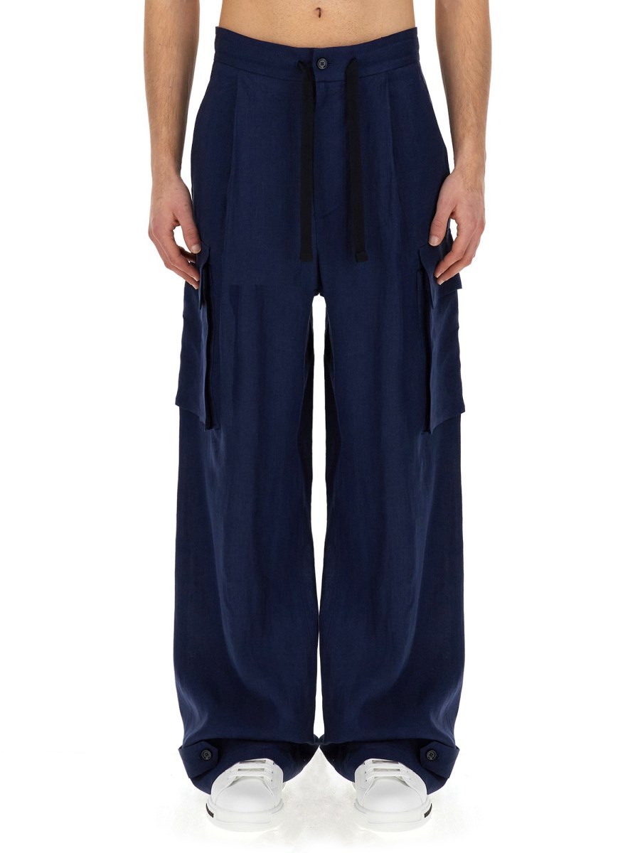 DOLCE & GABBANA PANTALONE JOGGING IN LINO