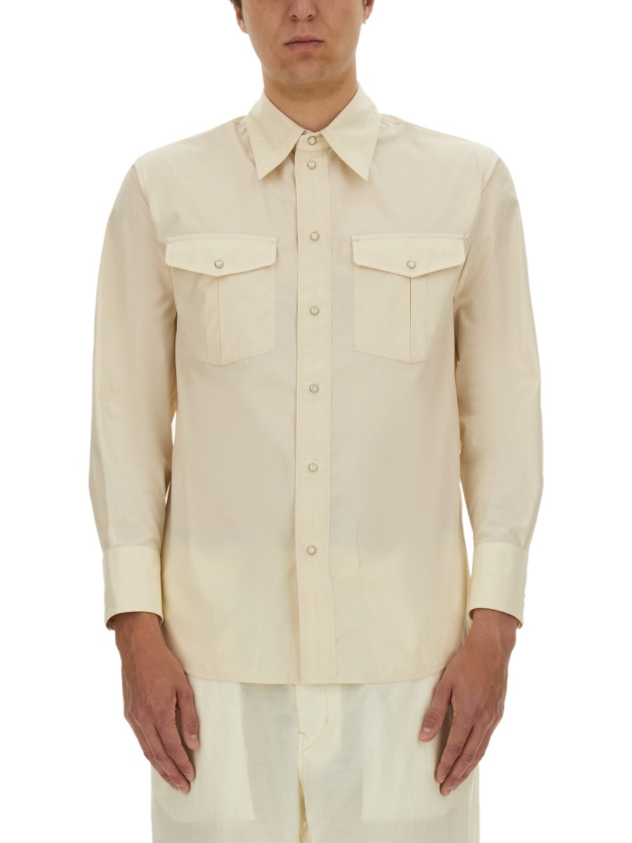 LEMAIRE CAMICIA WESTERN IN COTONE