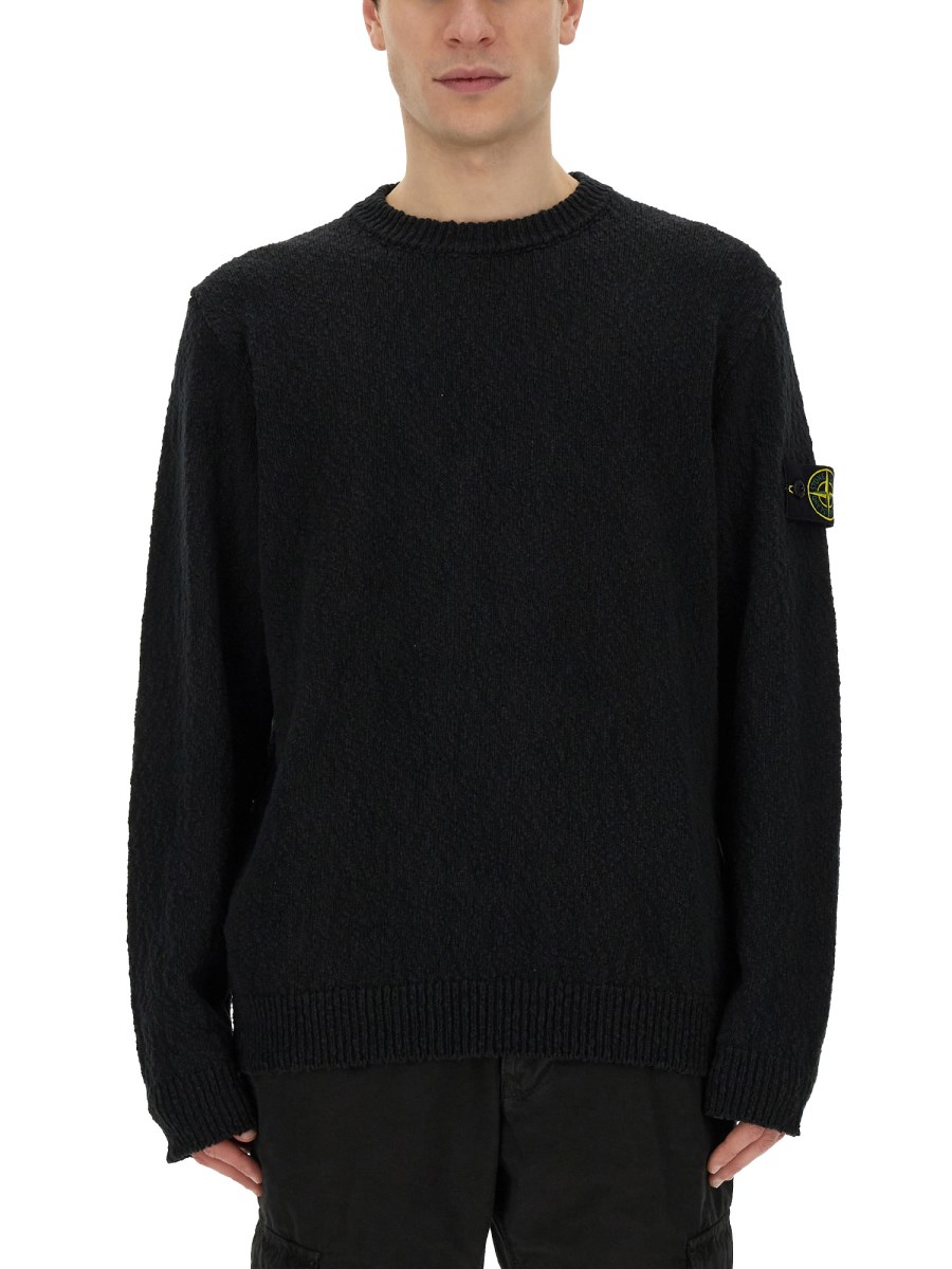 Stone island cotton knit badge outlet jumper