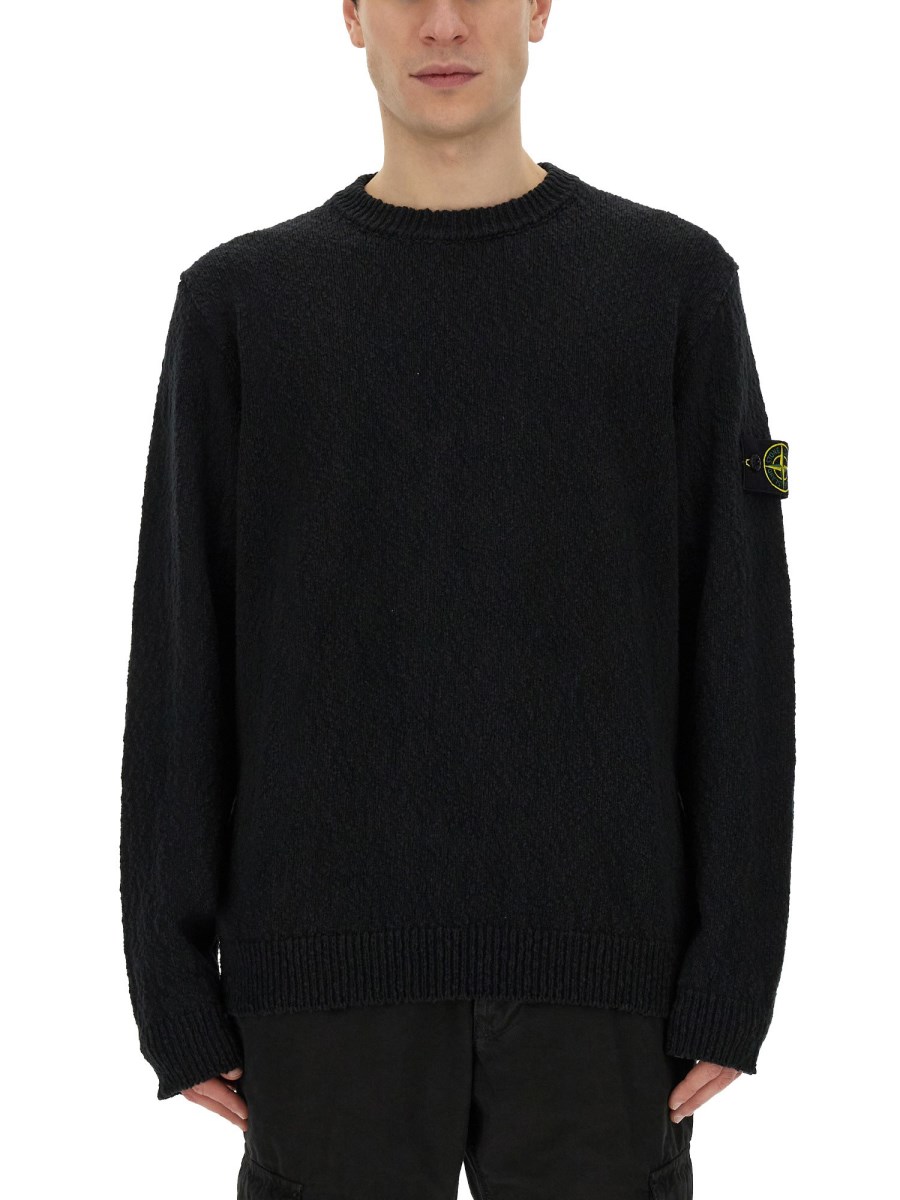 STONE ISLAND MAGLIA IN COTONE CON LOGO