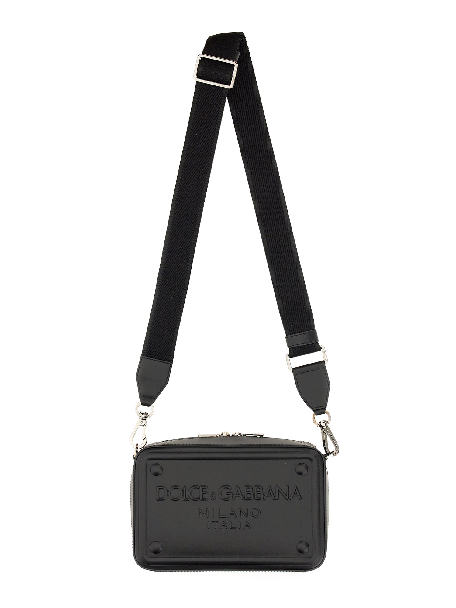 dolce & gabbana logo embossed shoulder bag