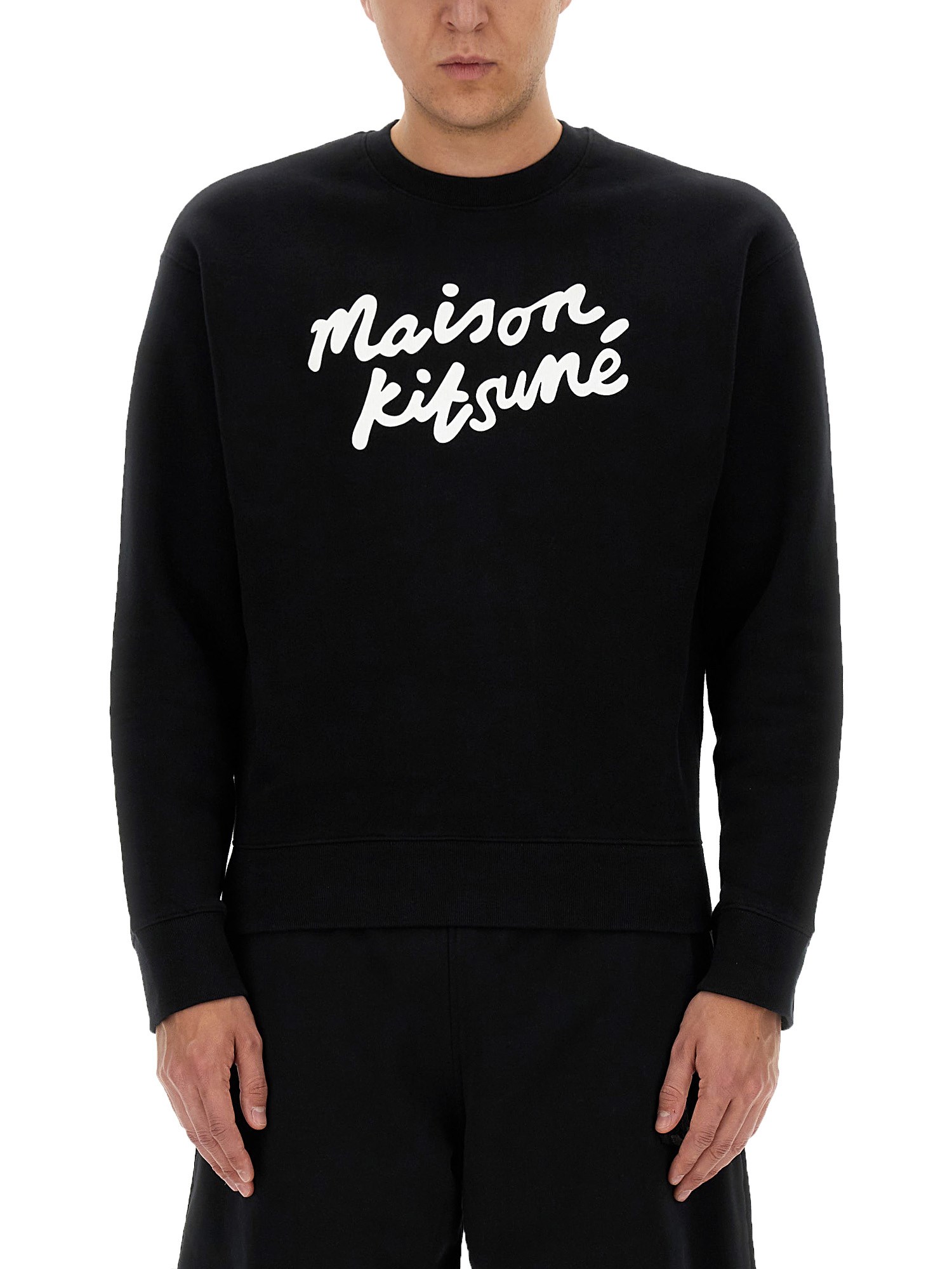 Maison Kitsuné Sweatshirt With Logo In Black