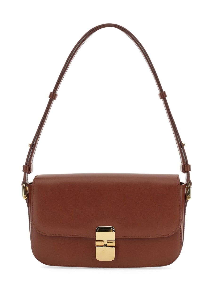 A.P.C. BORSA "GRACE BAGUETTE" IN PELLE