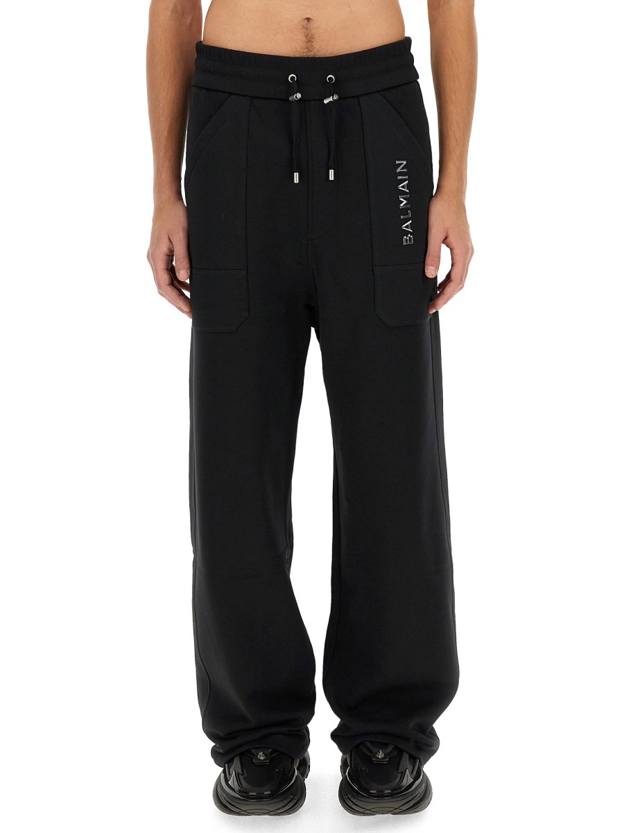 BALMAIN PANTALONE JOGGING CON LOGO