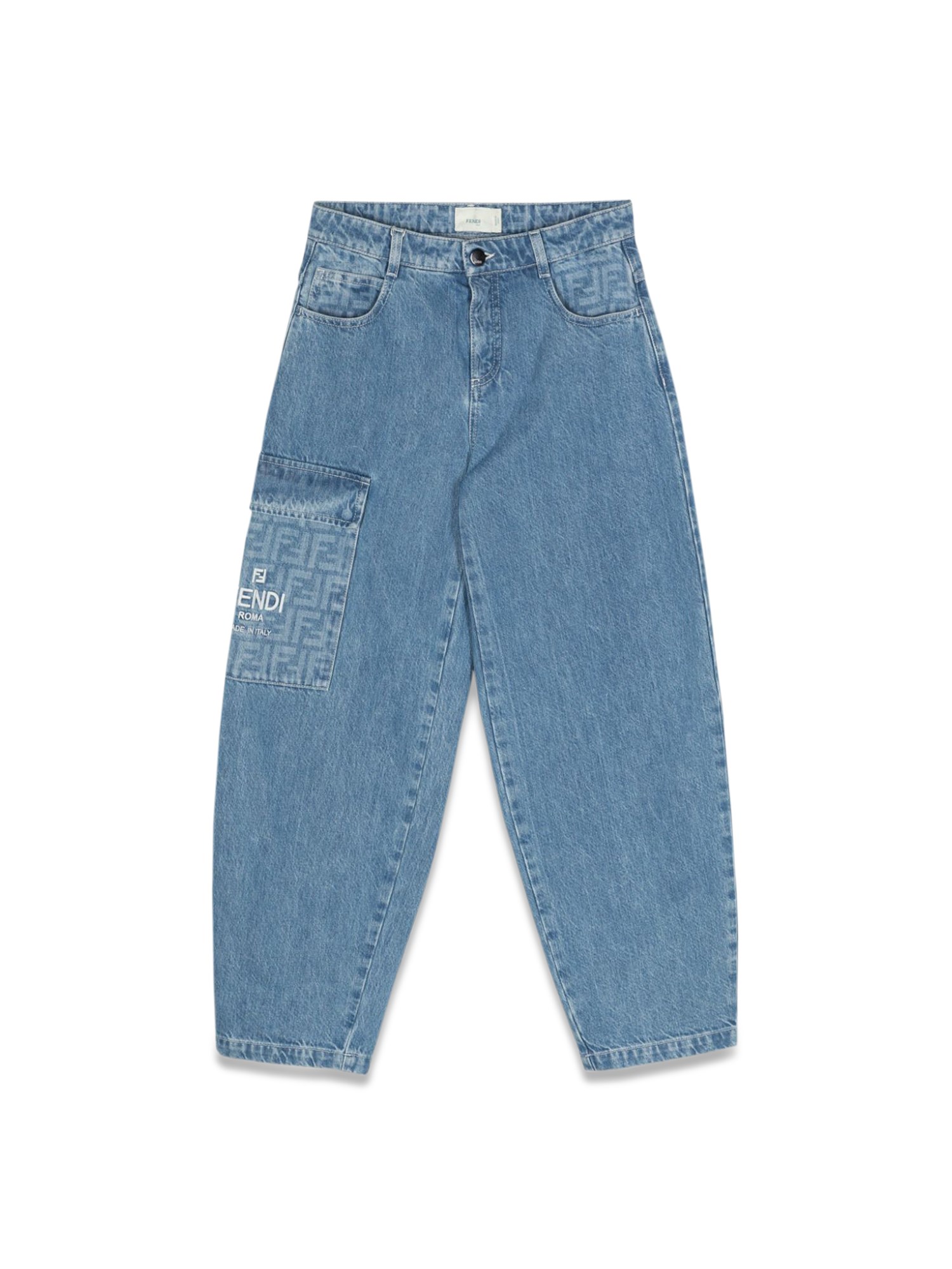 fendi washed denim pants