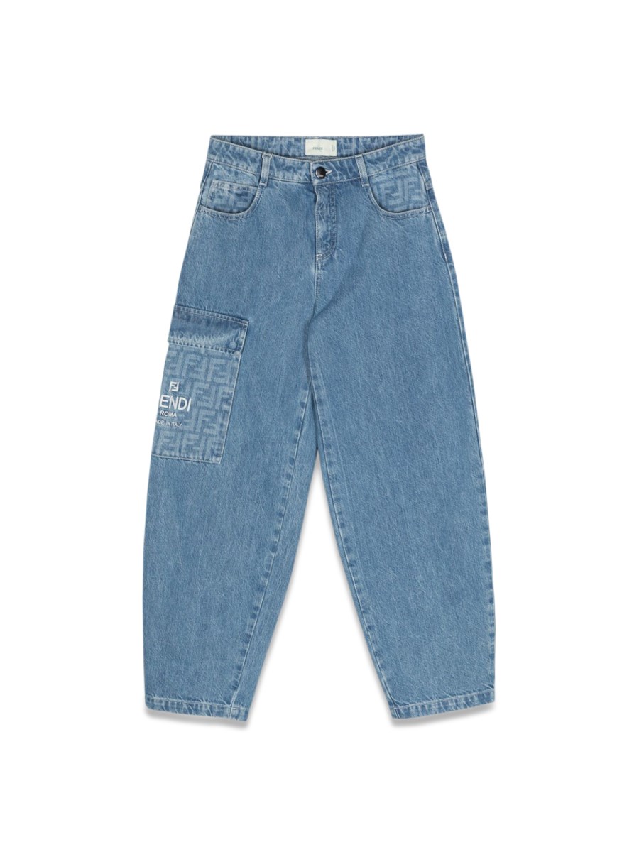 pantalone washed denim