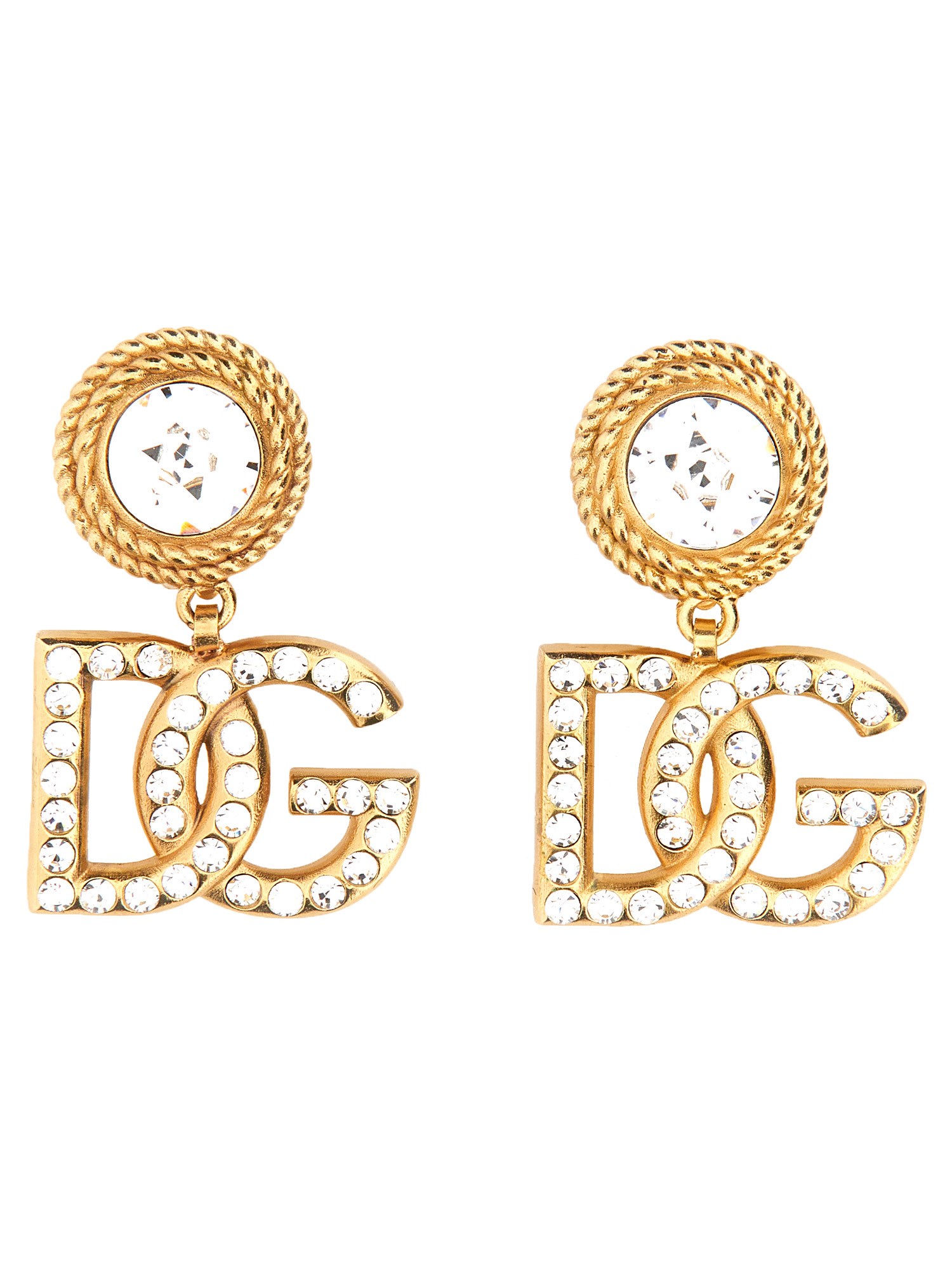 dolce & gabbana logo earrings