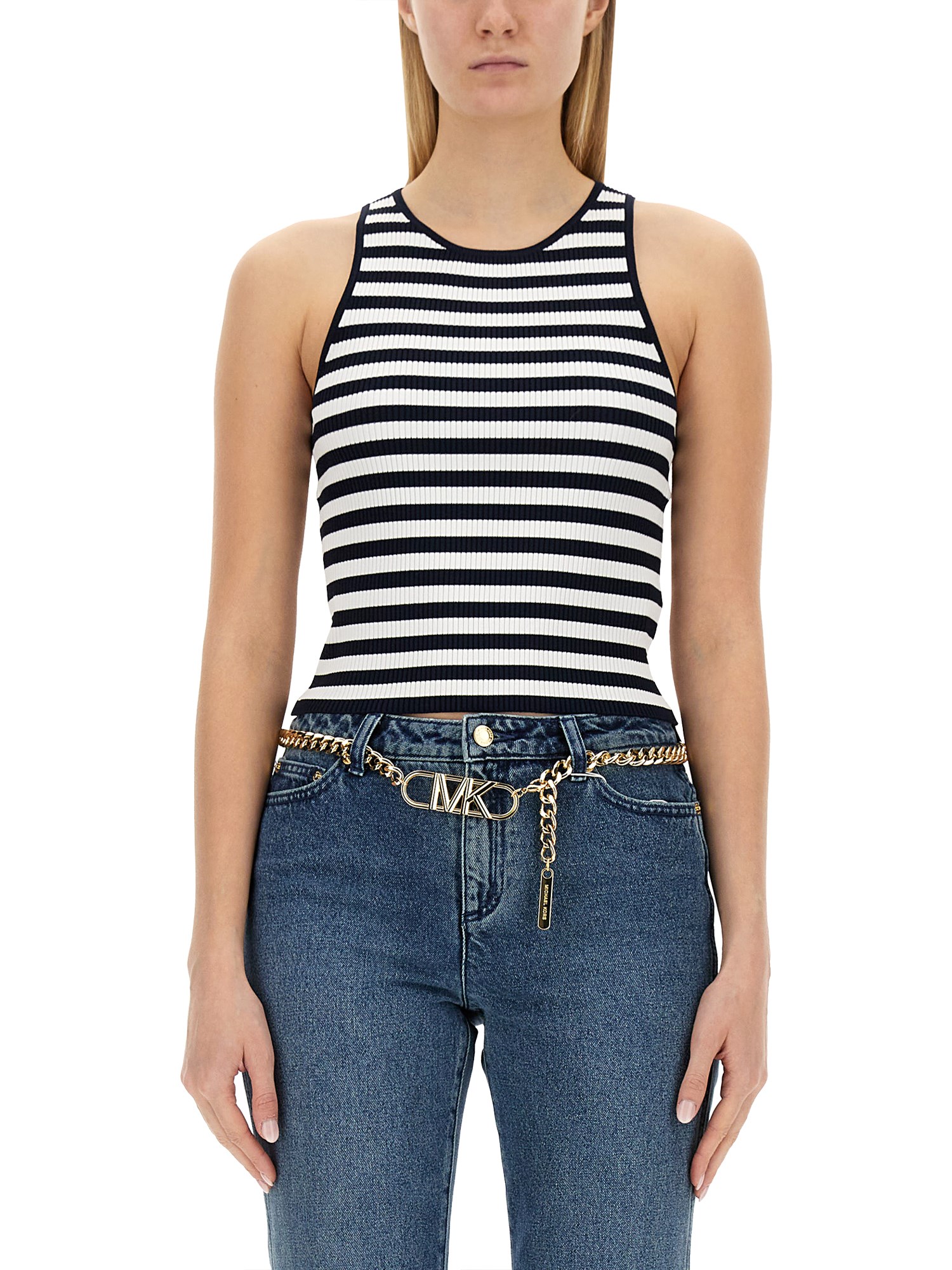 michael by michael kors top with stripe pattern