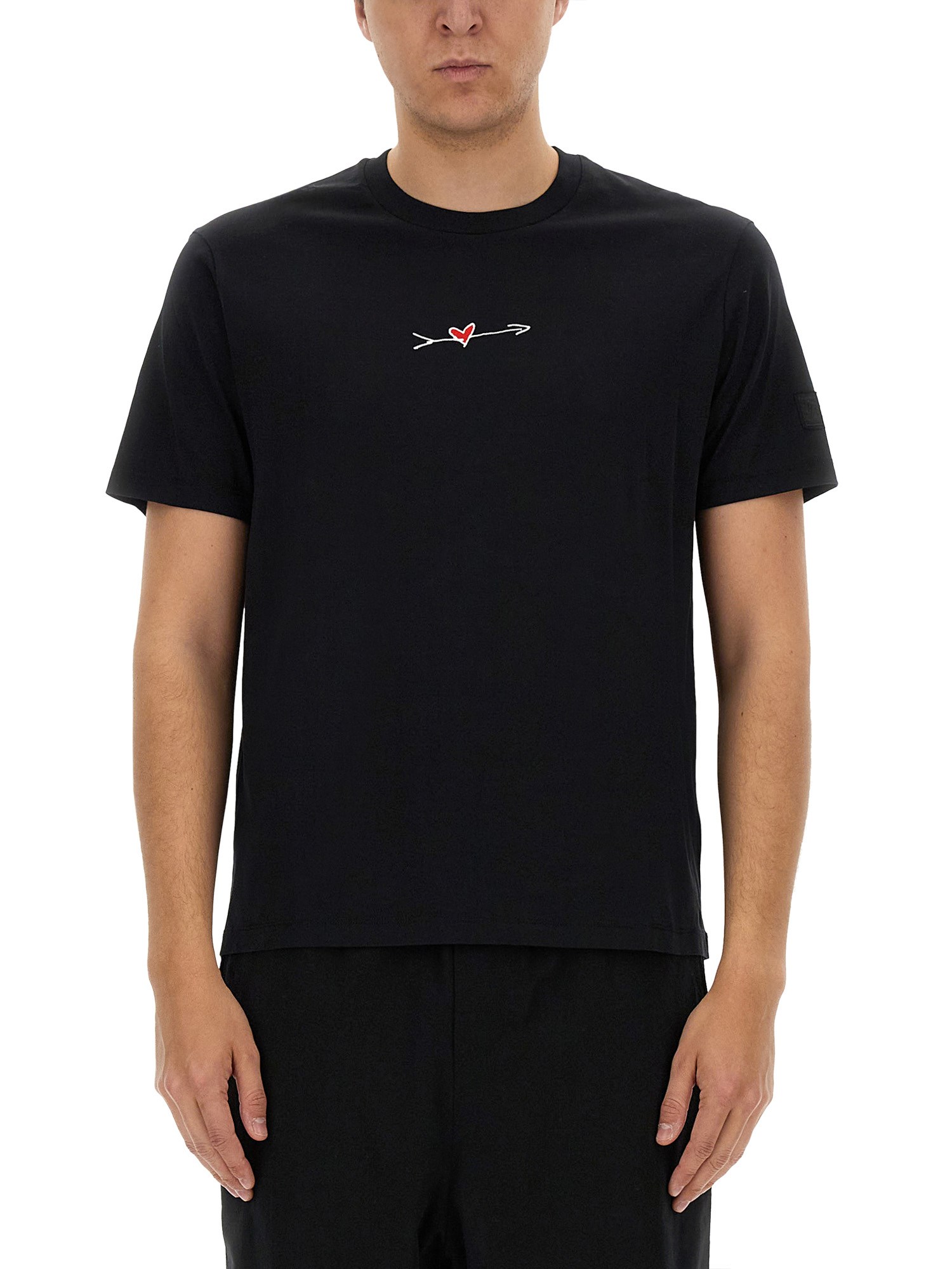 Shop Neil Barrett "cupid" T-shirt In Black