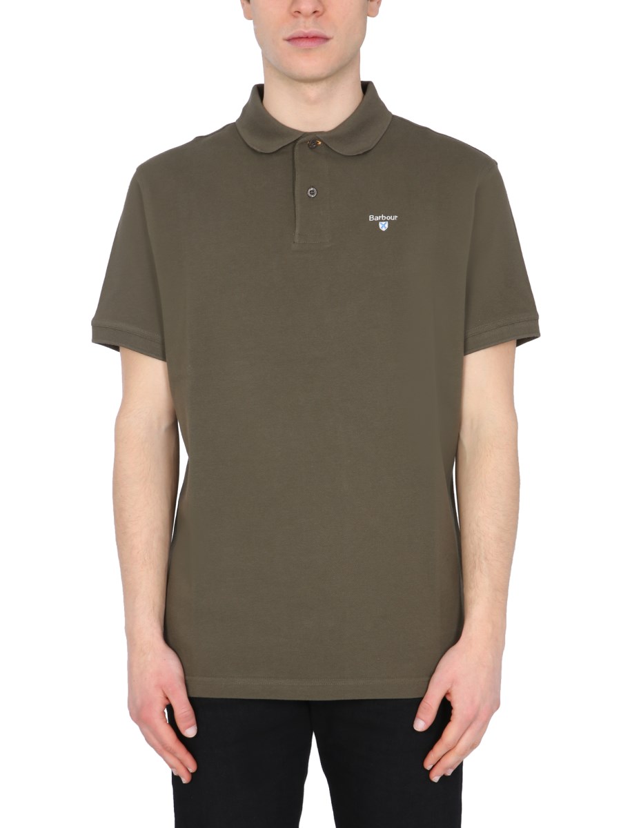 BARBOUR POLO REGULAR FIT IN COTONE CON LOGO RICAMATO