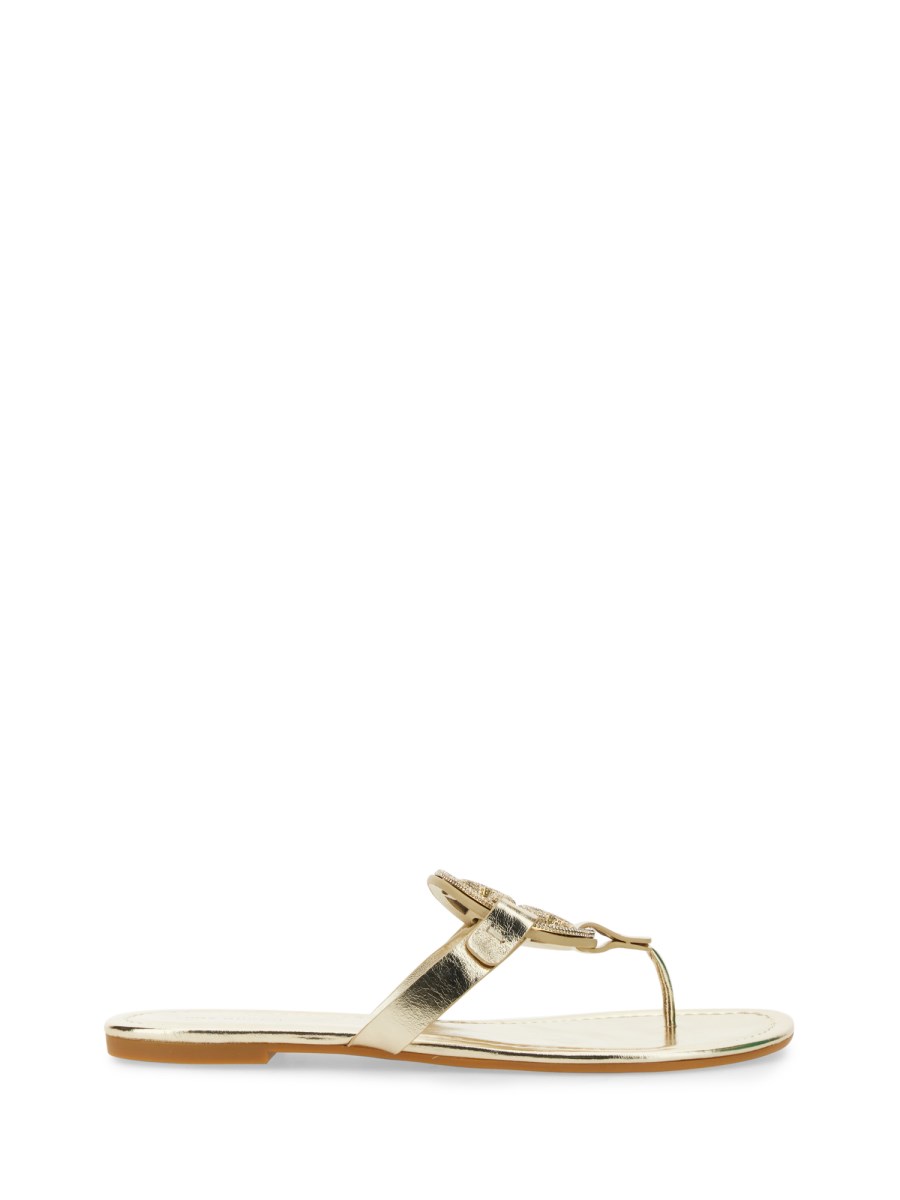 TORY BURCH SANDALO "MILLER" IN PELLE CON PAVÉ