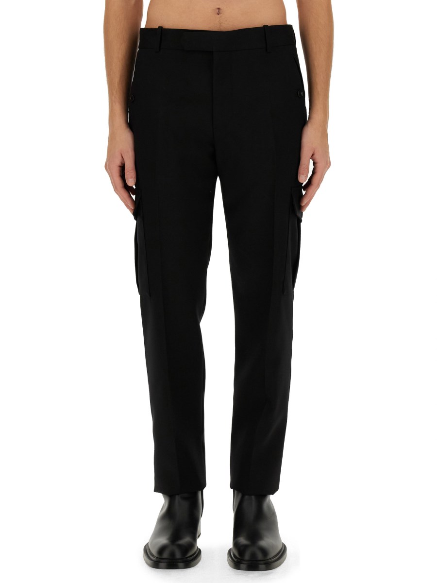 ALEXANDER McQUEEN PANTALONE MILITARY IN LANA