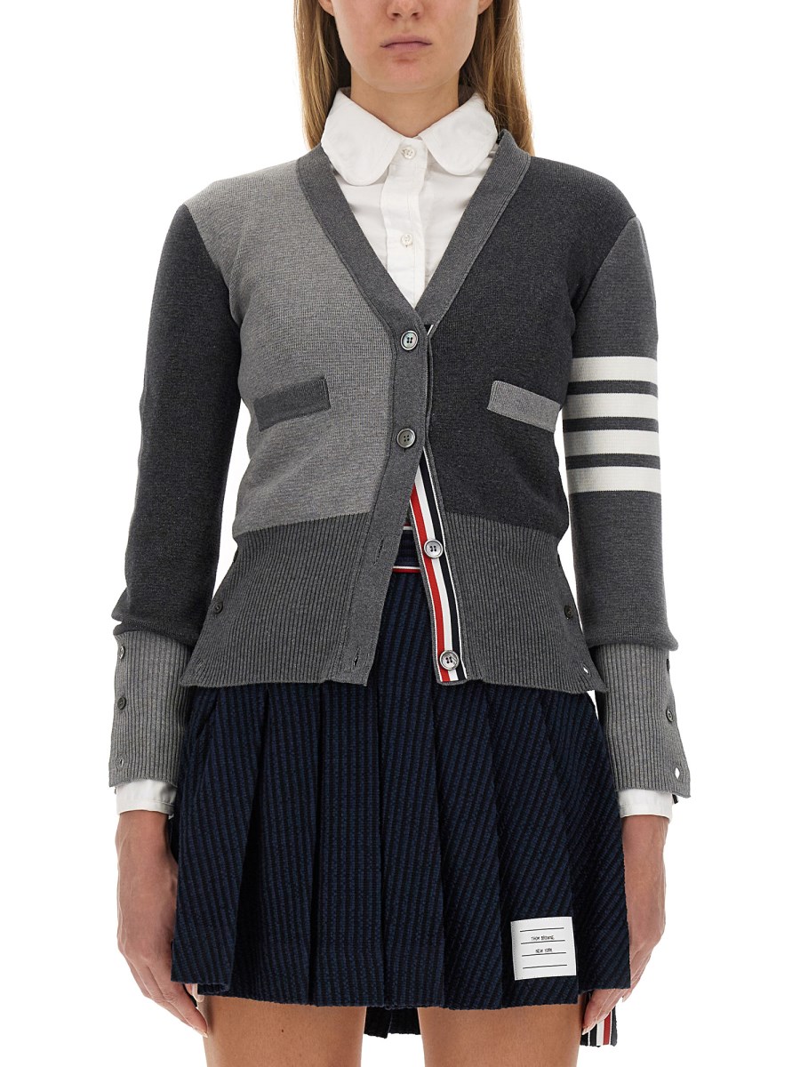 THOM BROWNE CARDIGAN IN COTONE 4BAR