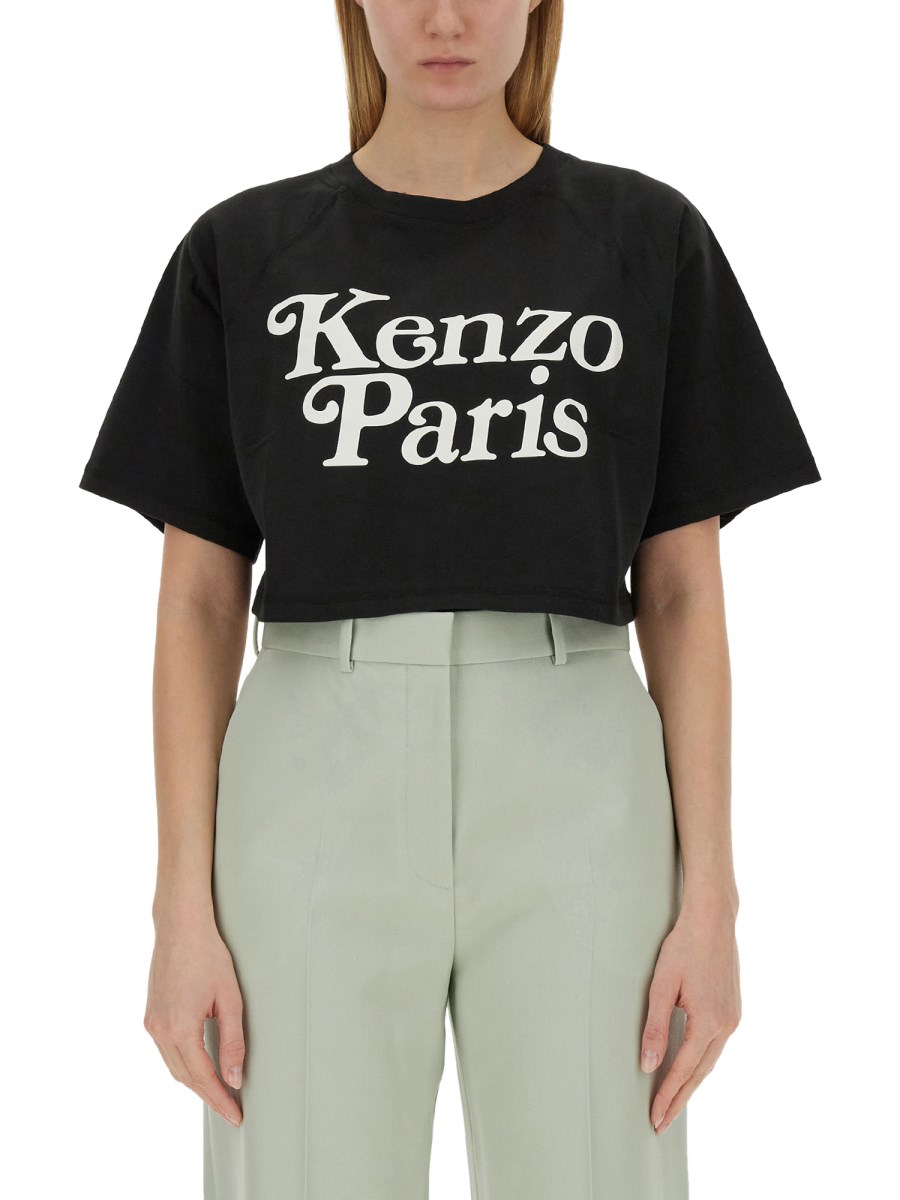 KENZO T-SHIRT IN JERSEY DI COTONE CON LOGO