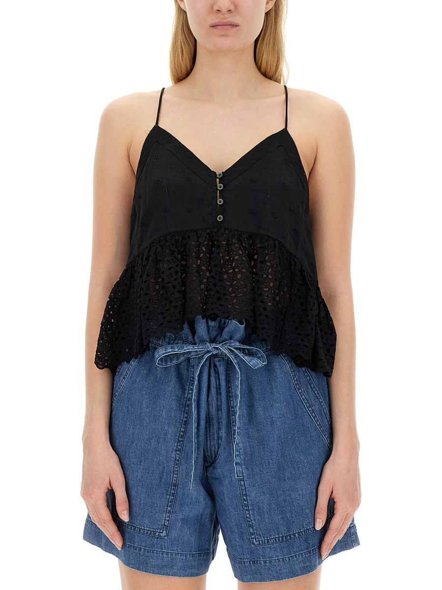 MARANT ÉTOILE TOP SOGANE IN COTONE