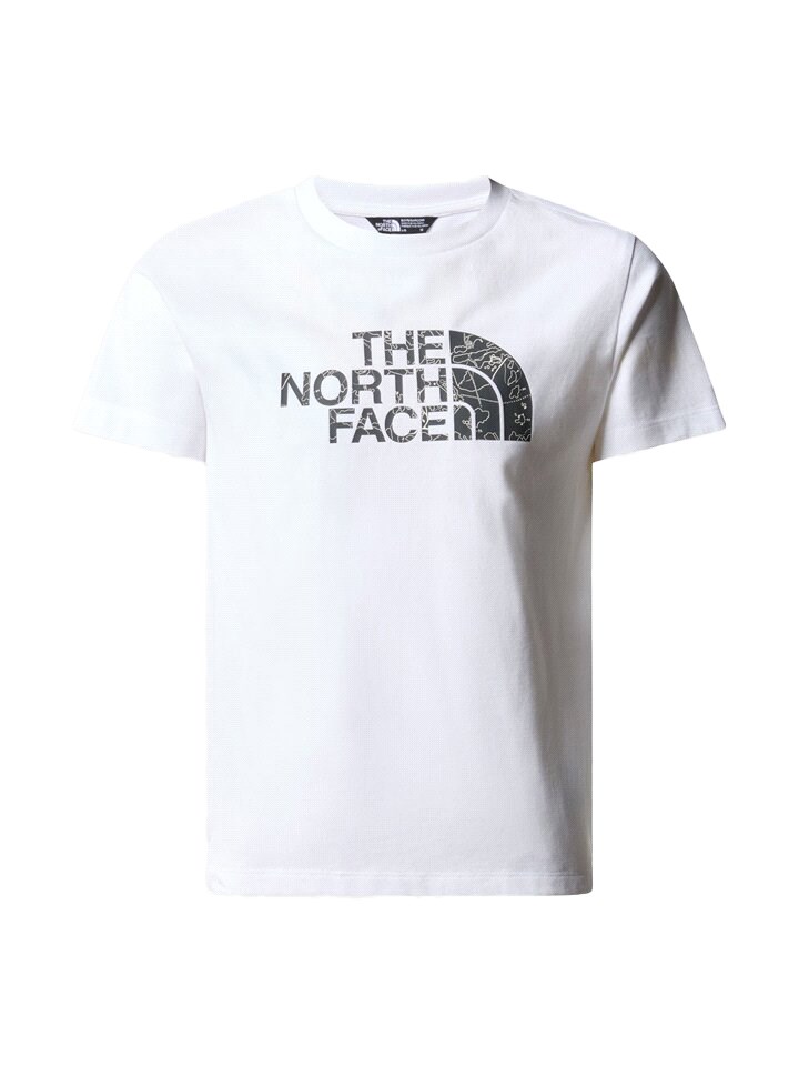 b s/s easy tee tnf white/asphalt grey