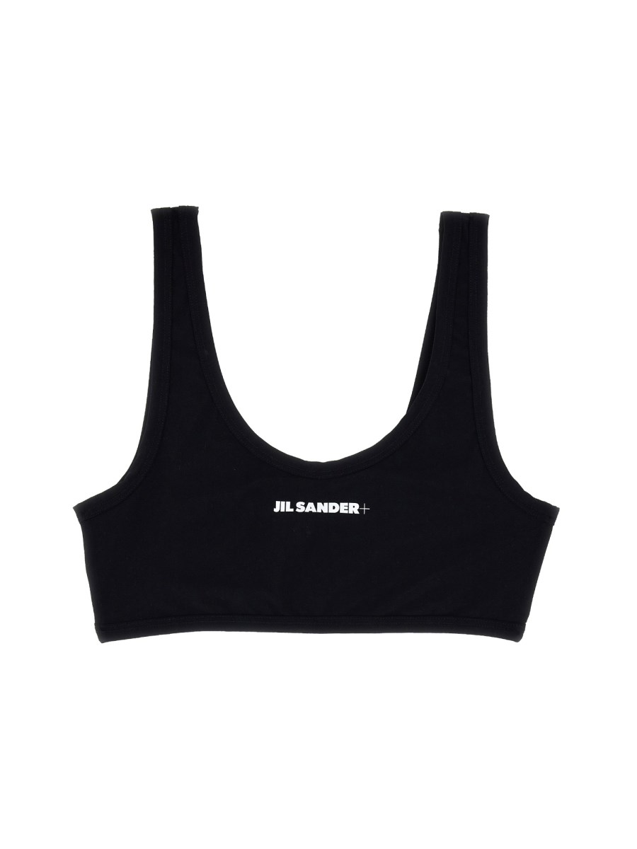 JIL SANDER TOP BIKINI CON LOGO