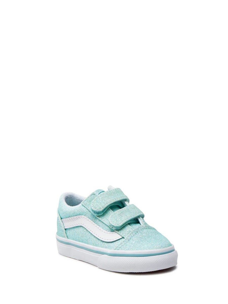 old skool v glitter pastel blue