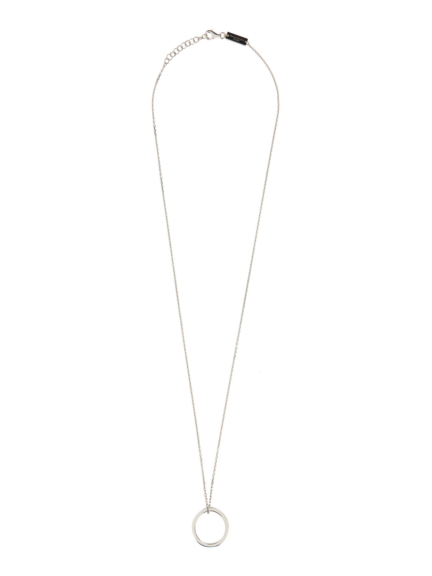 maison margiela logo ring necklace