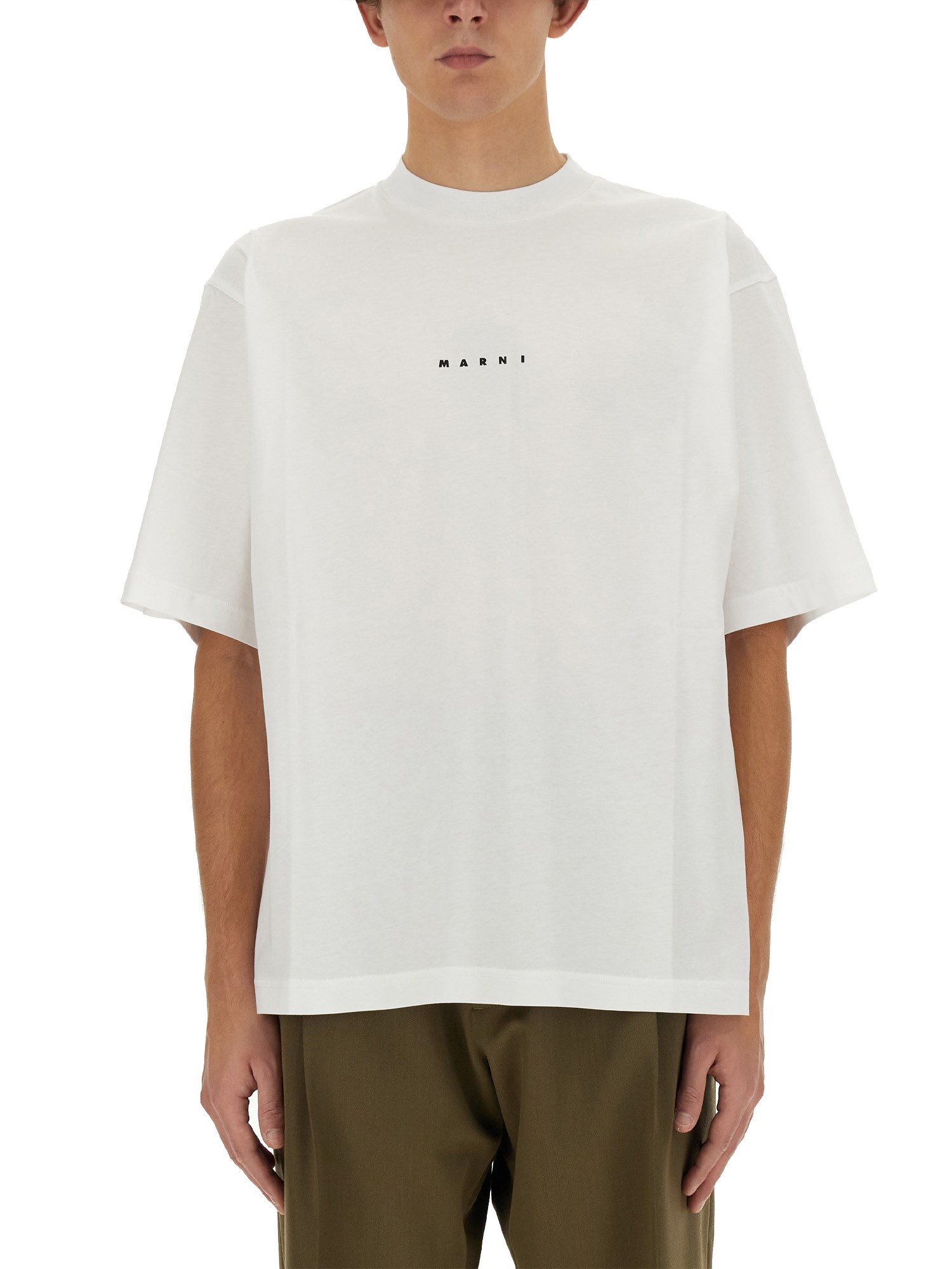 Shop Marni Jersey T-shirt In White