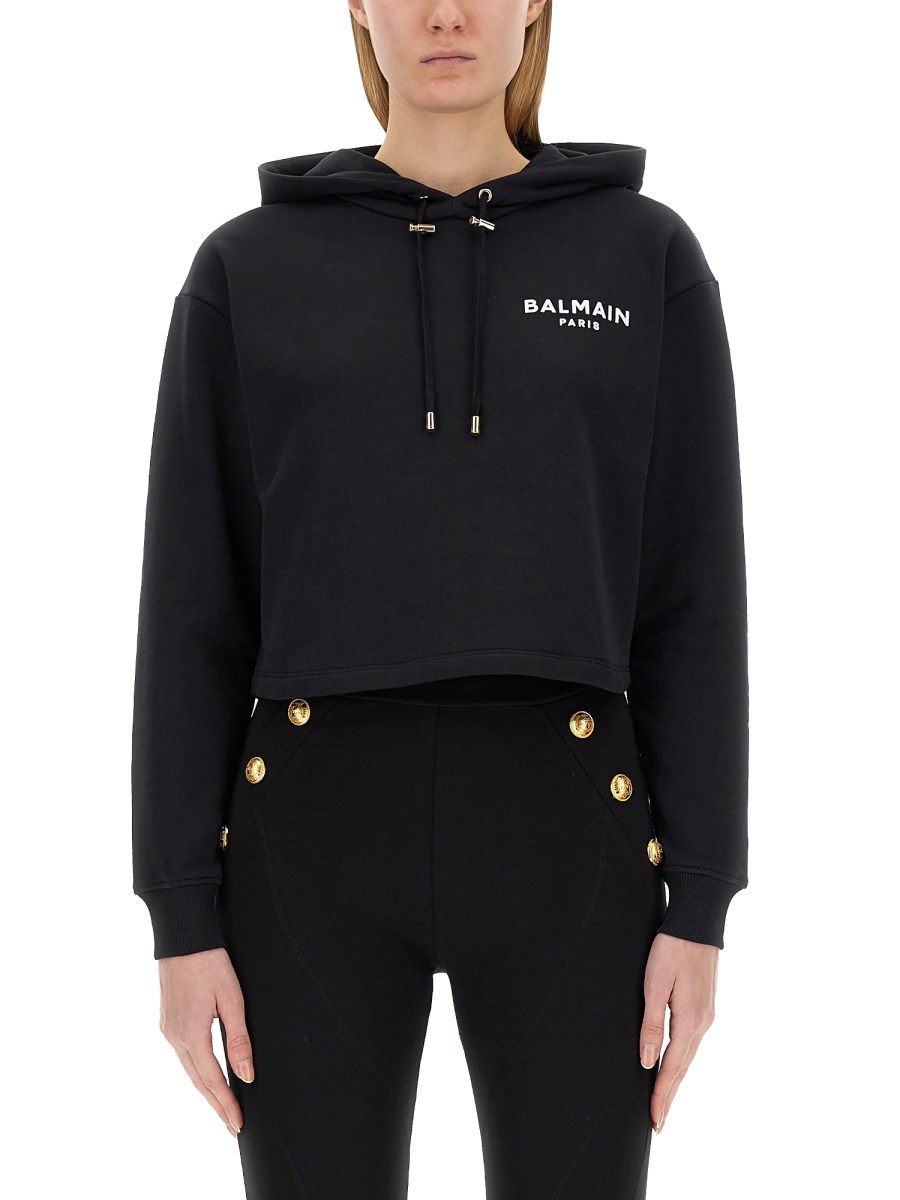 Felpa balmain hot sale con cappuccio