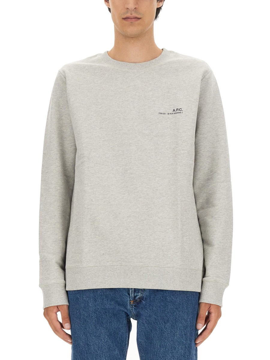 A.P.C. FELPA IN COTONE CON LOGO