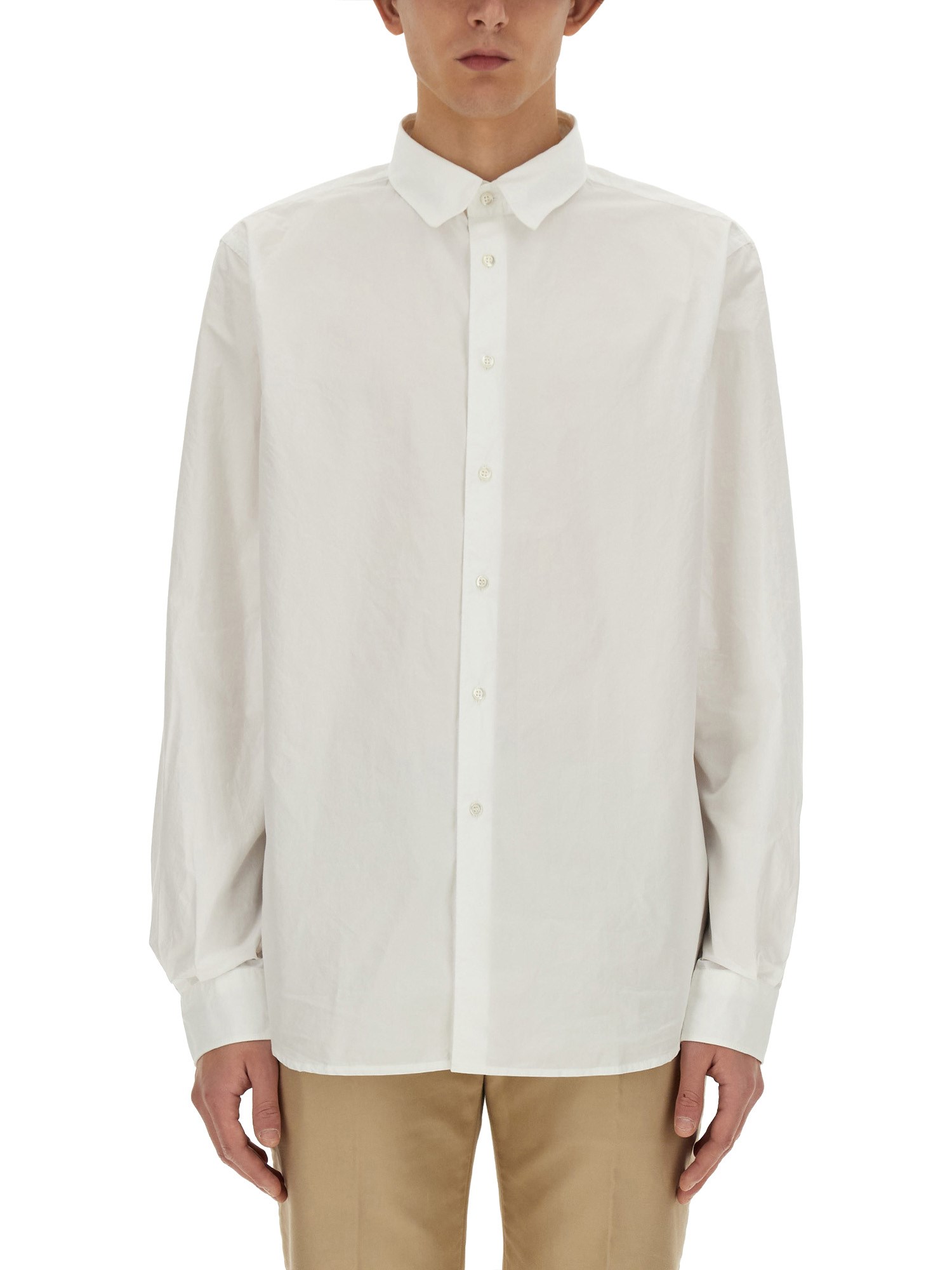Aspesi Button-up Shirt With Button Cuffs In White