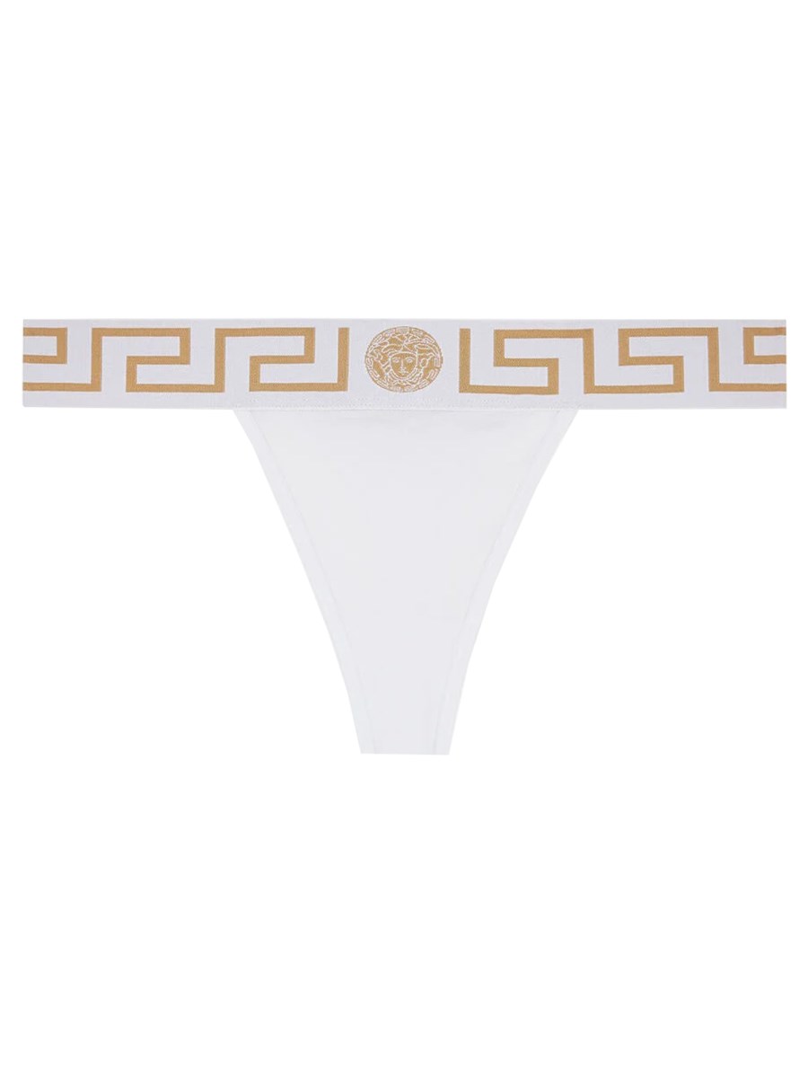 VERSACE PERIZOMA IN COTONE STRETCH CON GRECA E MEDUSA