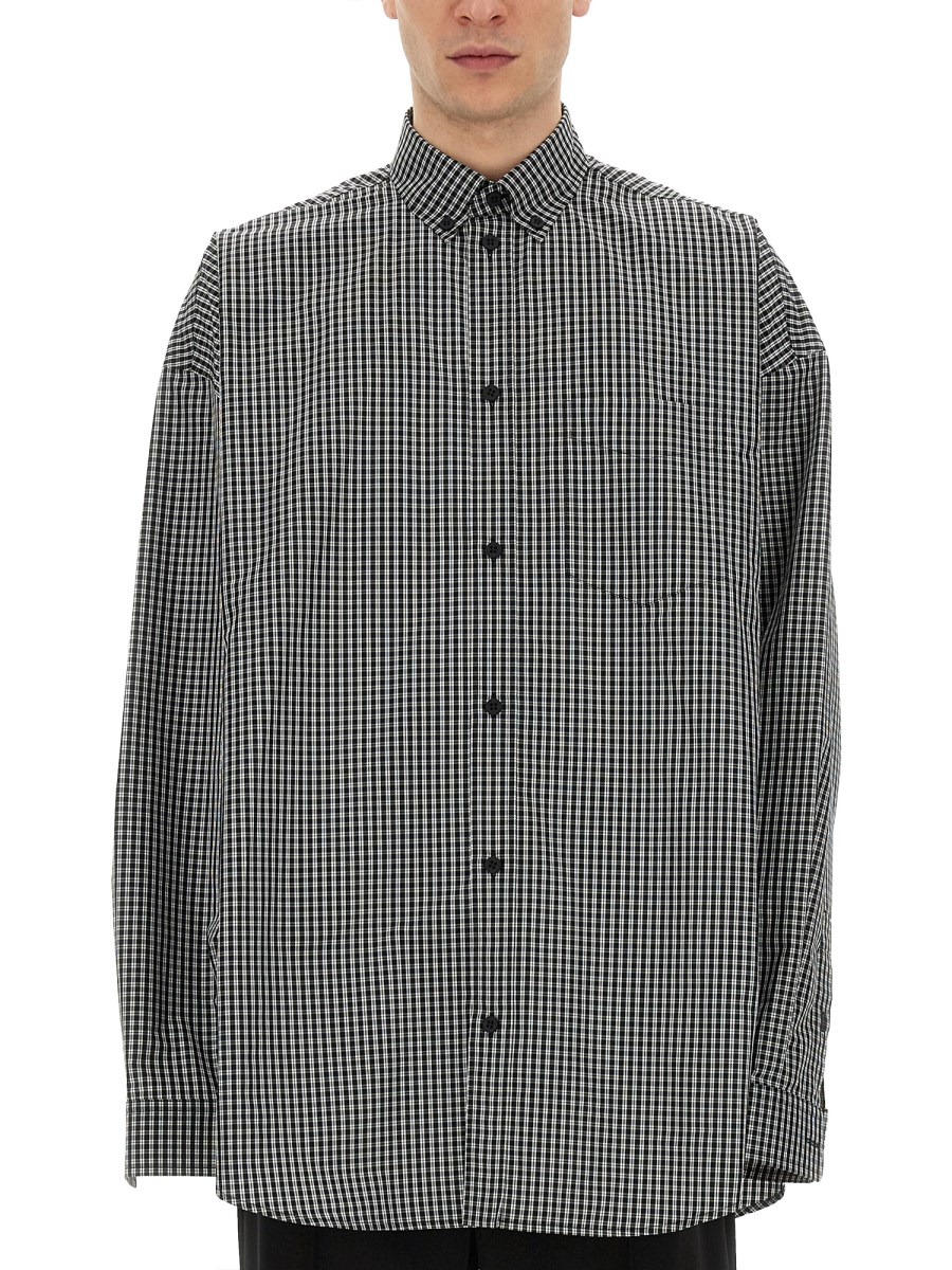 BALENCIAGA CAMICIA OVERSIZE FIT IN POPELINE DI COTONE