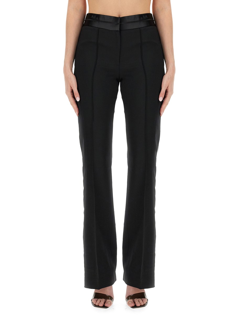 HELMUT LANG PANTALONE BOOTCUT IN TWILL DI MISTO LANA