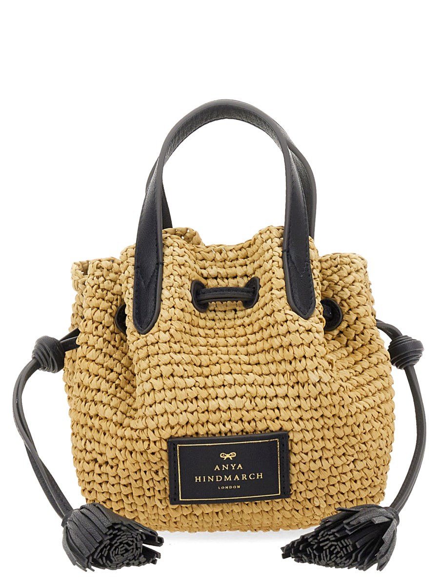 ANYA HINDMARCH - SMALL RAFFIA SHOULDER BAG - Eleonora Bonucci