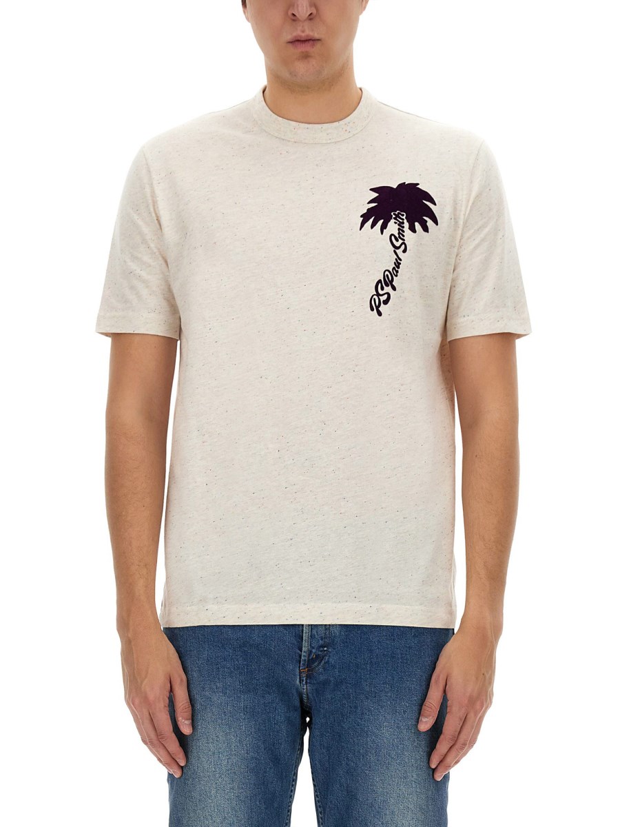 PS BY PAUL SMITH T-SHIRT IN JERSEY DI COTONE CON LOGO