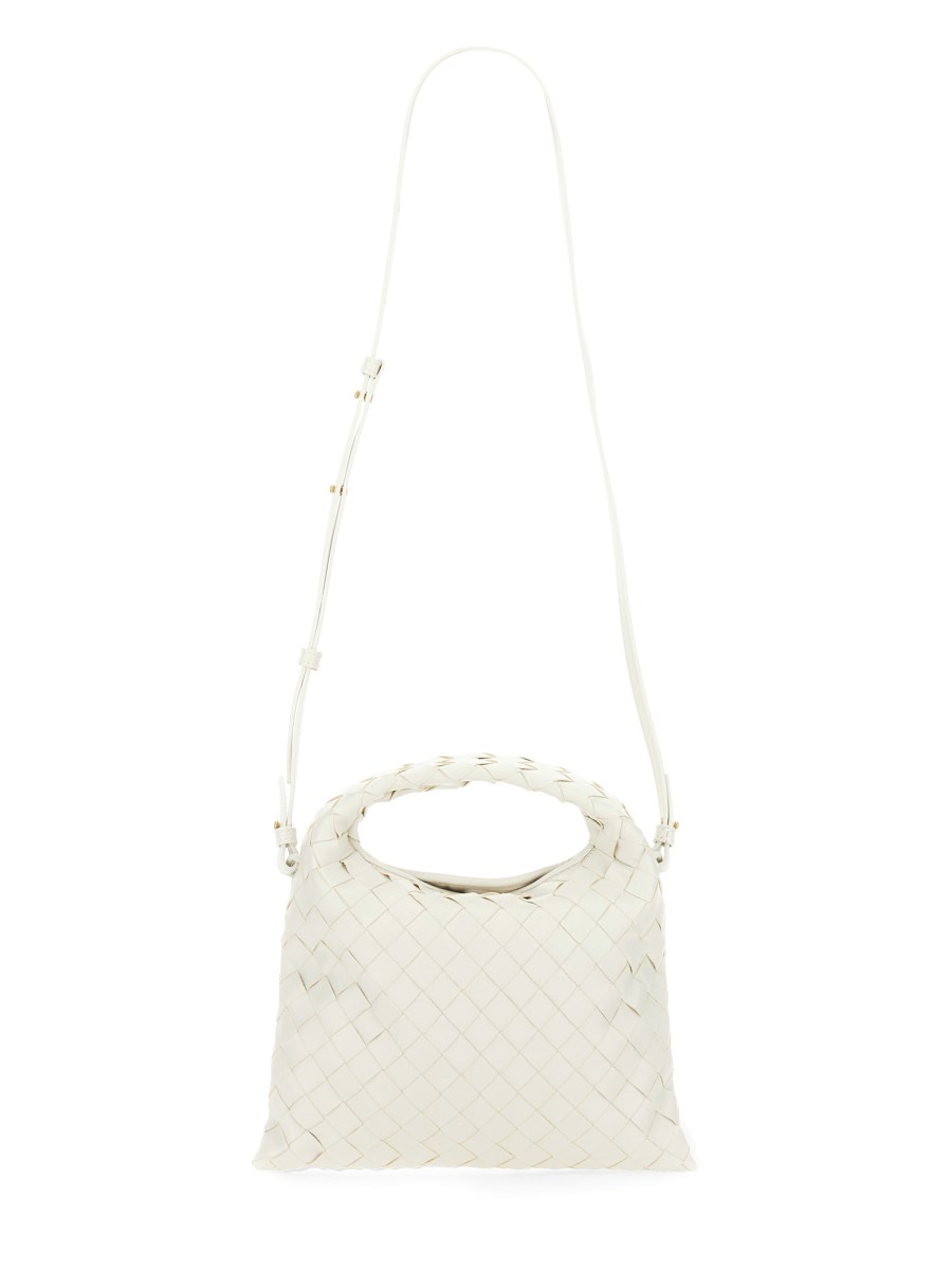 BOTTEGA VENETA - WOVEN LEATHER MINI HOOP BAG - Eleonora Bonucci
