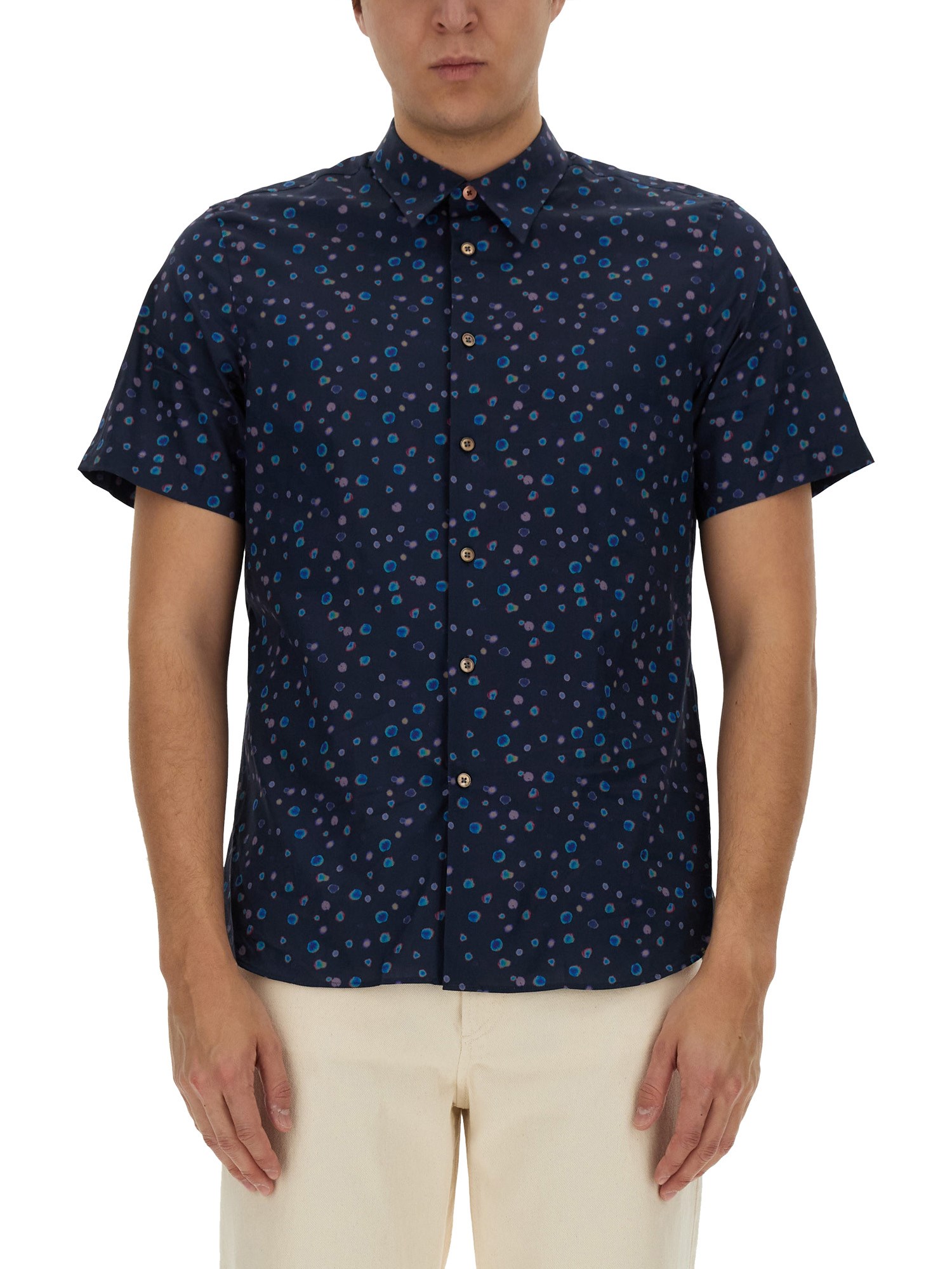 Shop Ps By Paul Smith Printed Shirt In Multicolour