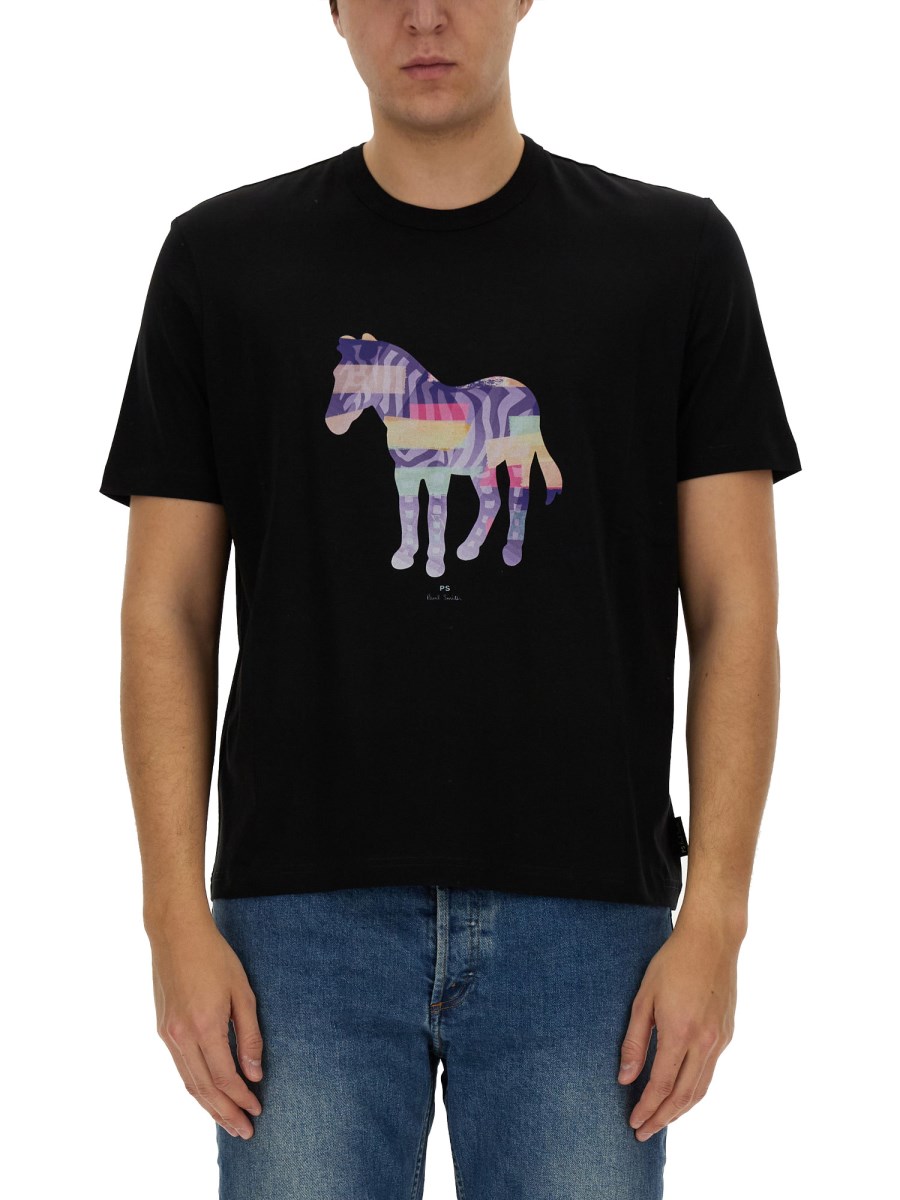 T-SHIRT CON STAMPA ZEBRA 