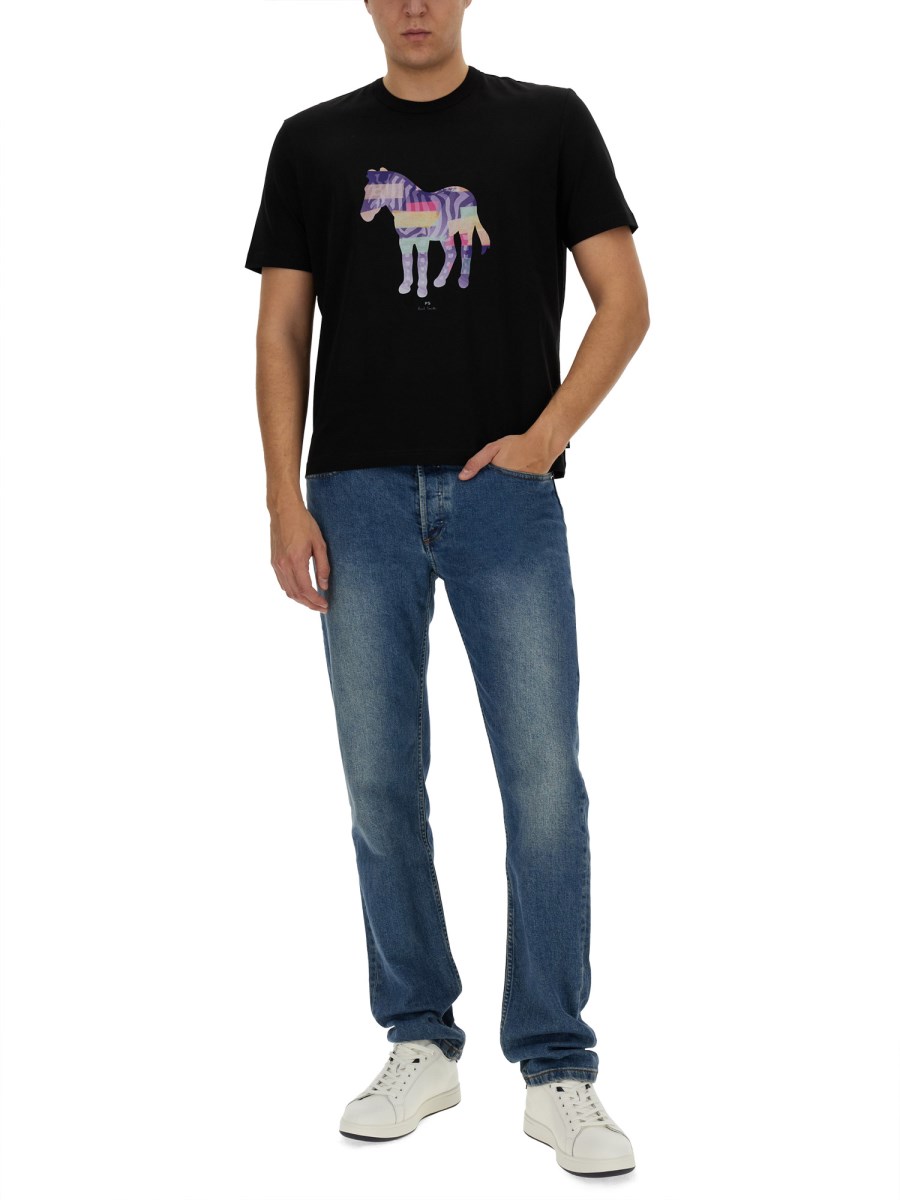 T-SHIRT CON STAMPA ZEBRA 