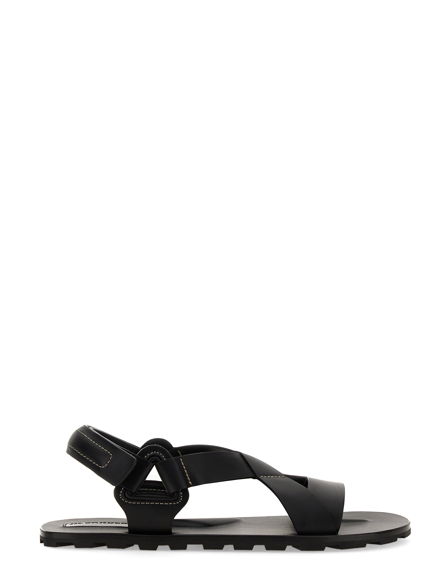 Shop Jil Sander Low Sandal. In Black