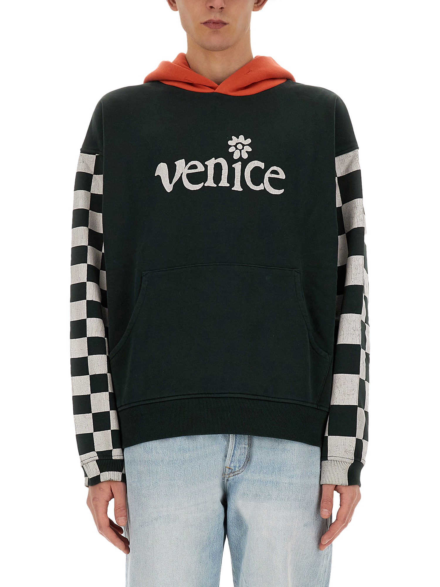 Shop Erl "venice" Sweatshirt In Black