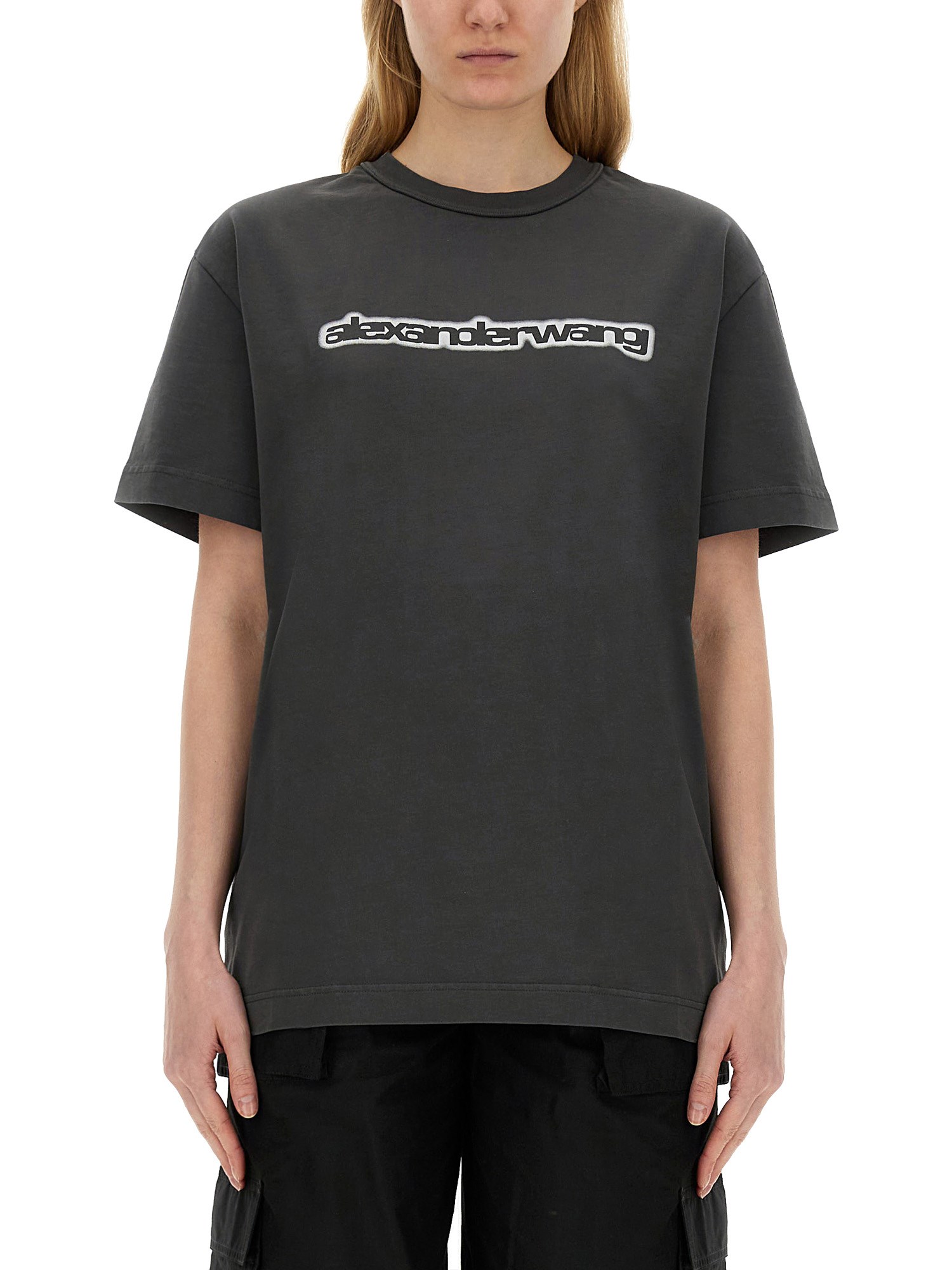 alexander wang logo print t-shirt
