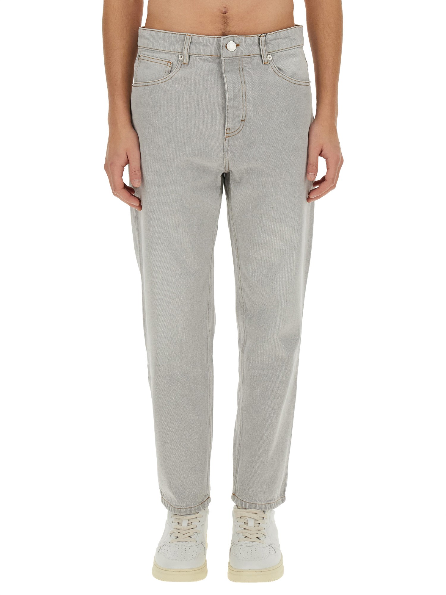 Shop Ami Alexandre Mattiussi Tapered Fit Jeans In Grey