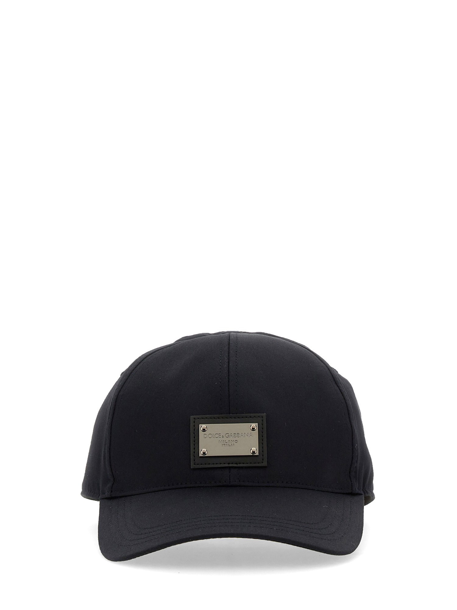 dolce & gabbana baseball cap with logo plaque