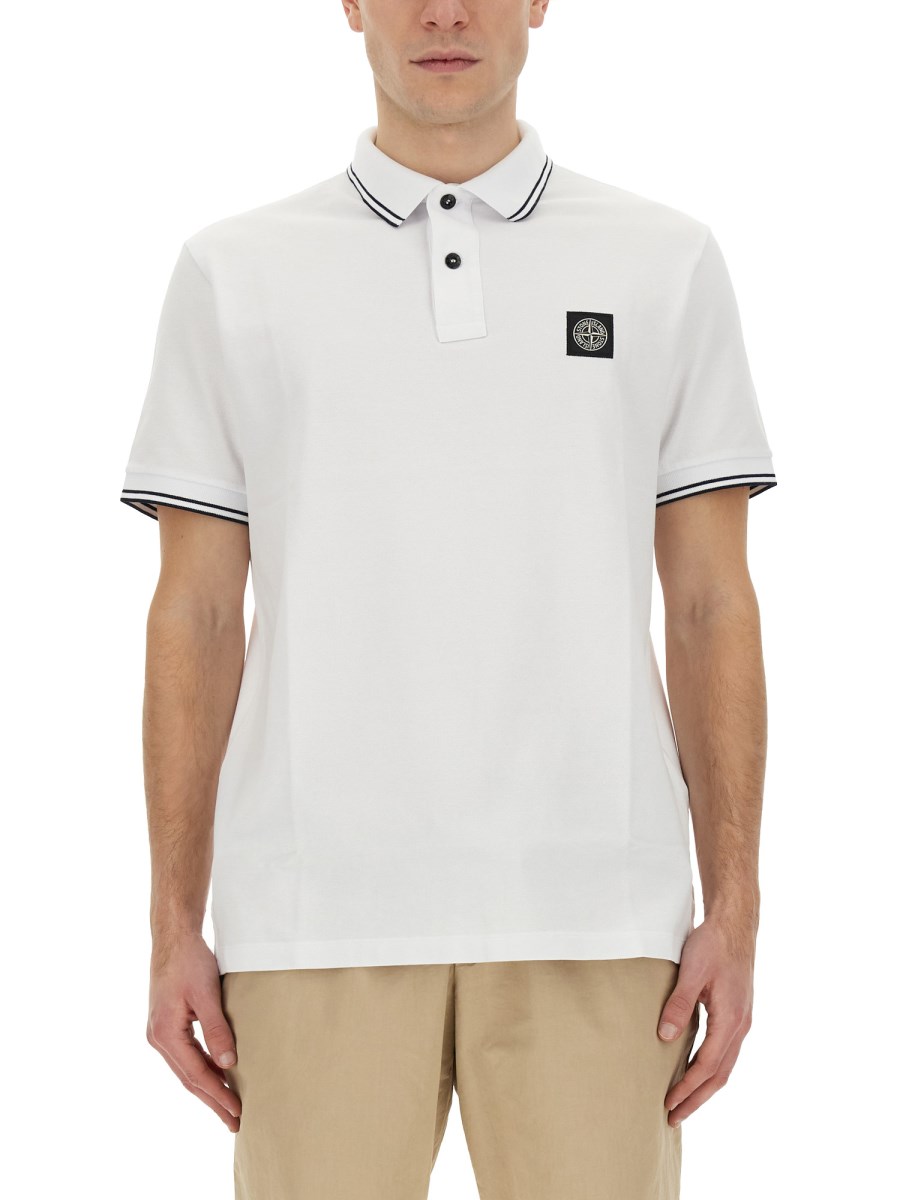 Stone island wit discount shirt