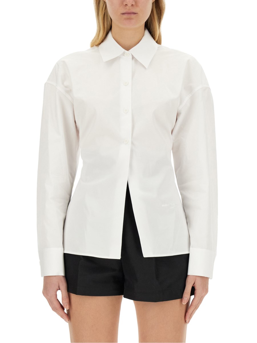 ALEXANDER WANG CAMICIA SLIM FIT IN POPELINE DI COTONE