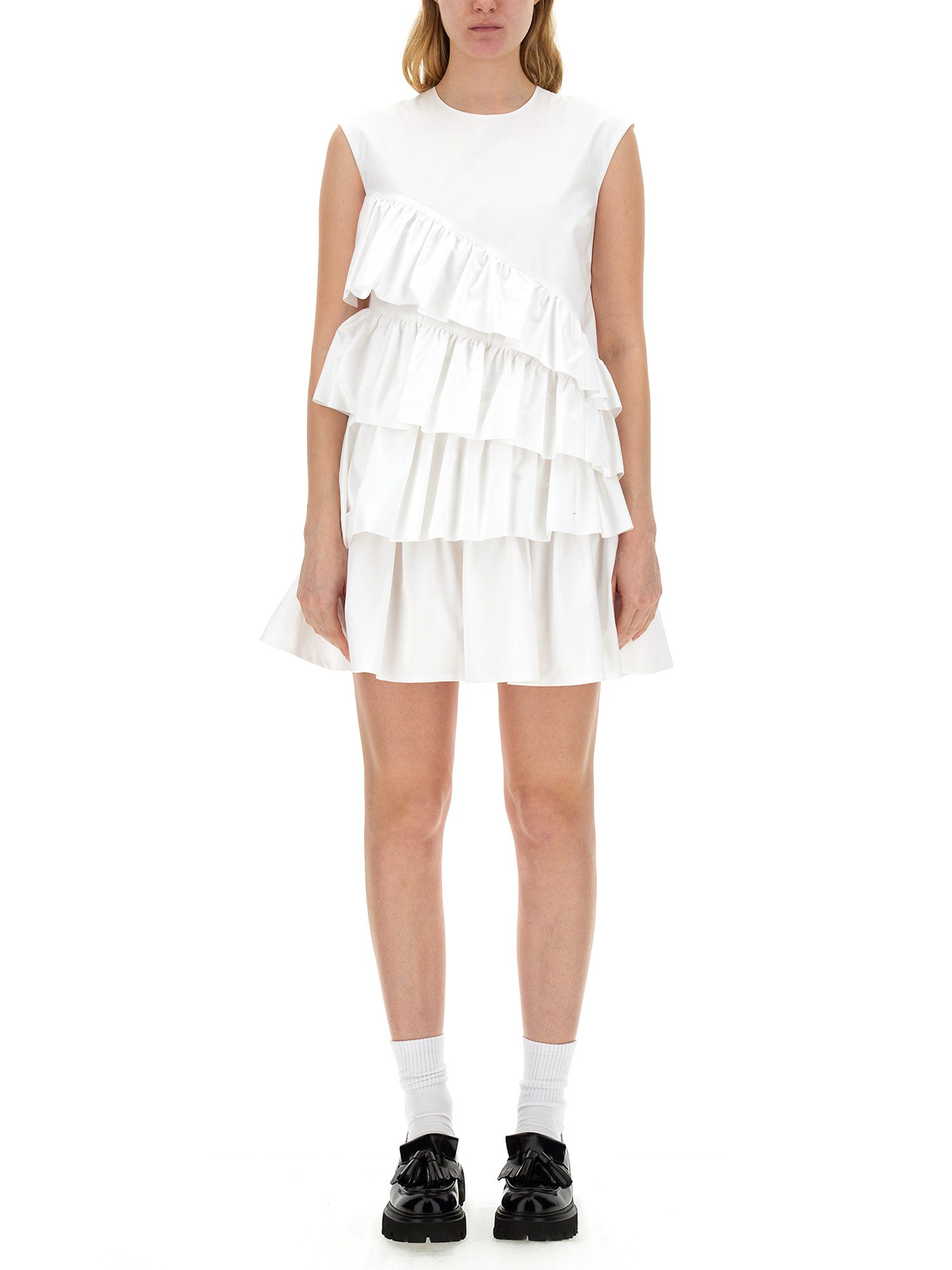 msgm dress with ruffles