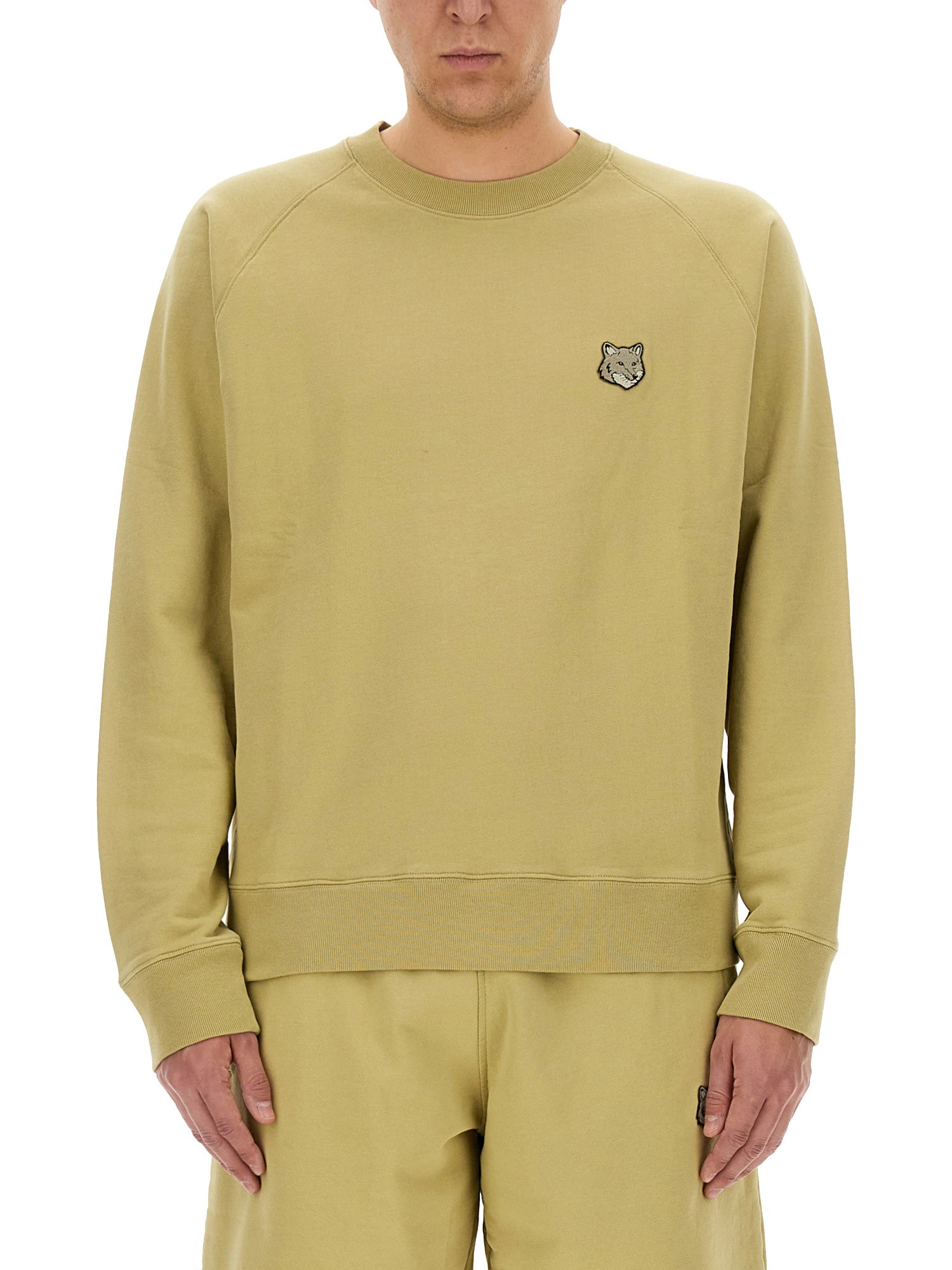 Shop Maison Kitsuné Oversize Sweatshirt In Beige