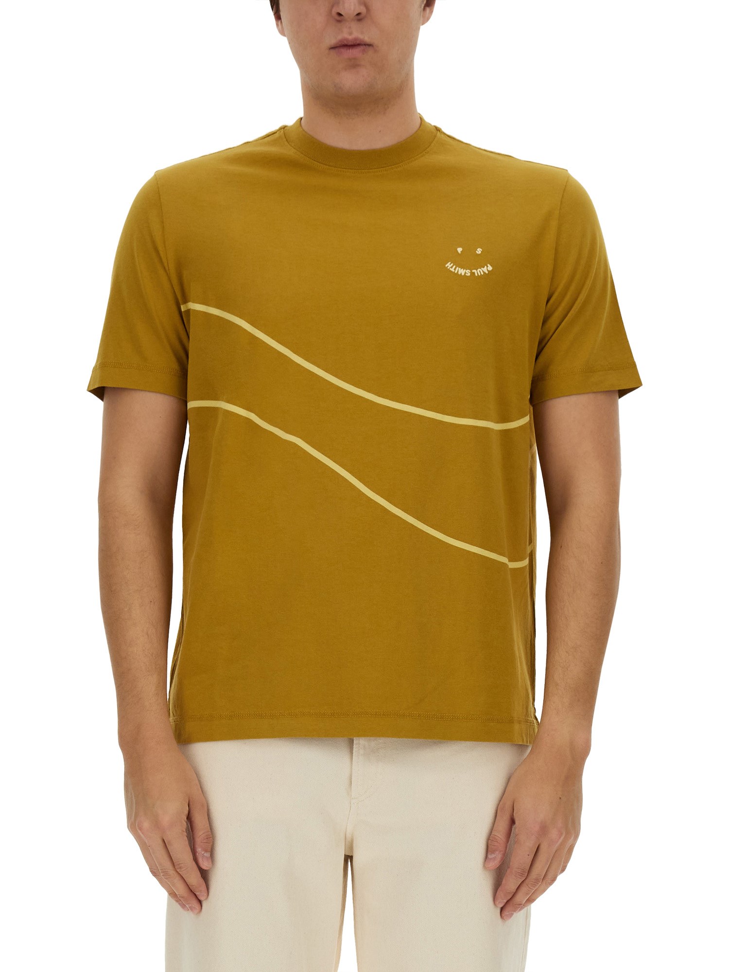 Ps By Paul Smith T-shirt With Logo In Brown