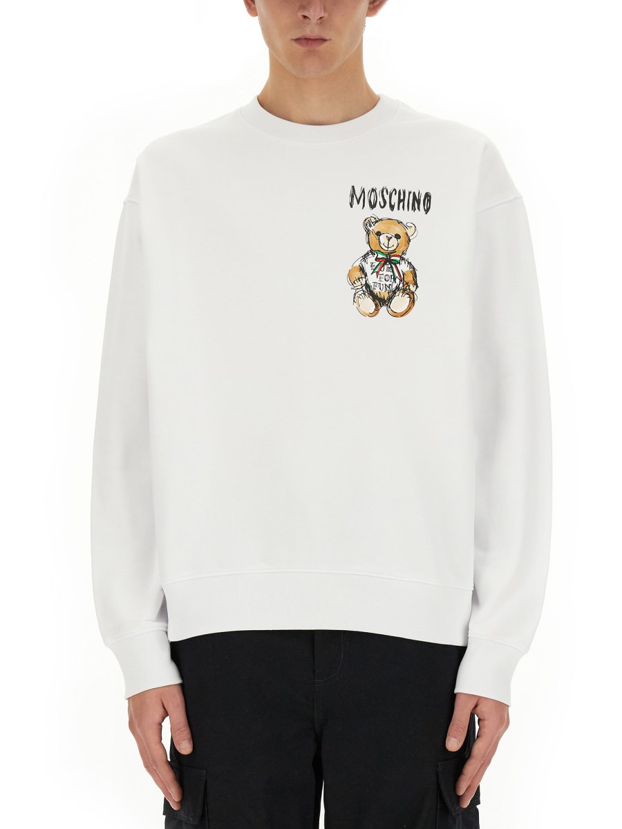 MOSCHINO FELPA "DRAWN TEDDY BEAR"