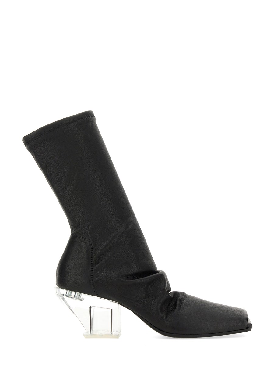 RICK OWENS STIVALE IN PELLE STRETCH