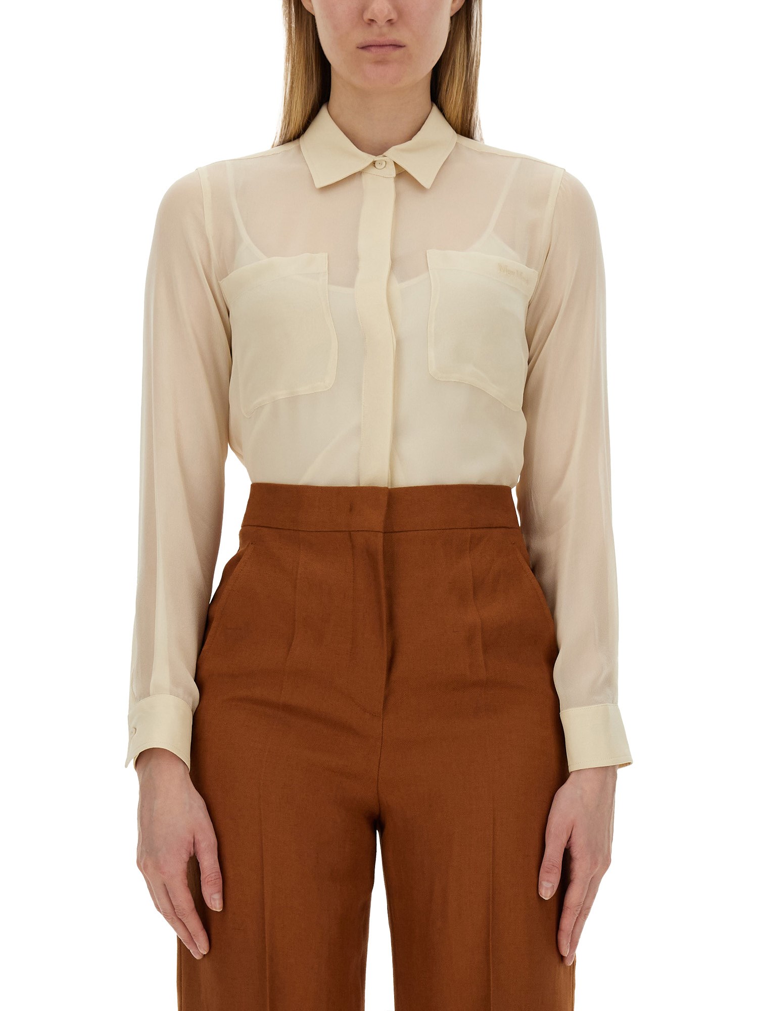 Max Mara Vongola Shirt In Ivory